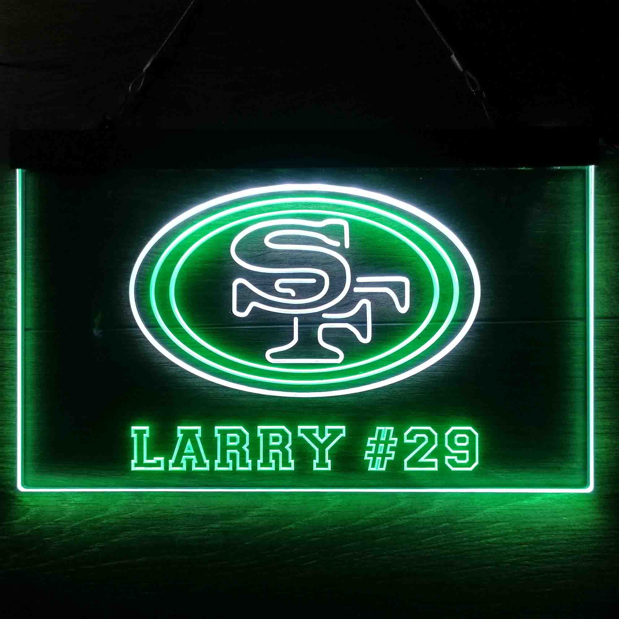 Personalized San Francisco 49ers Team Number Neon-Like LED Light Sign - led lab cave