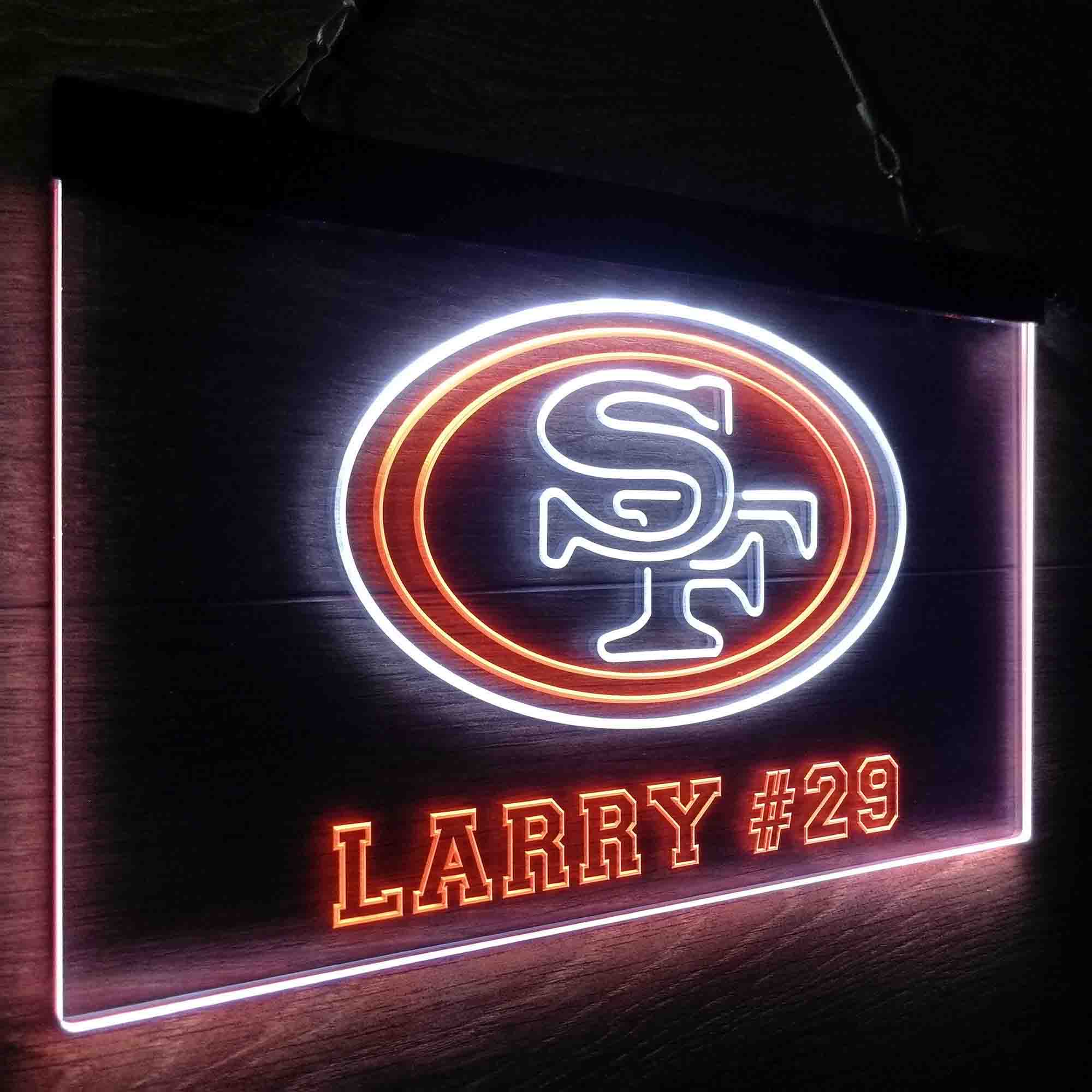 Personalized San Francisco 49ers Team Number Neon-Like LED Light Sign - led lab cave