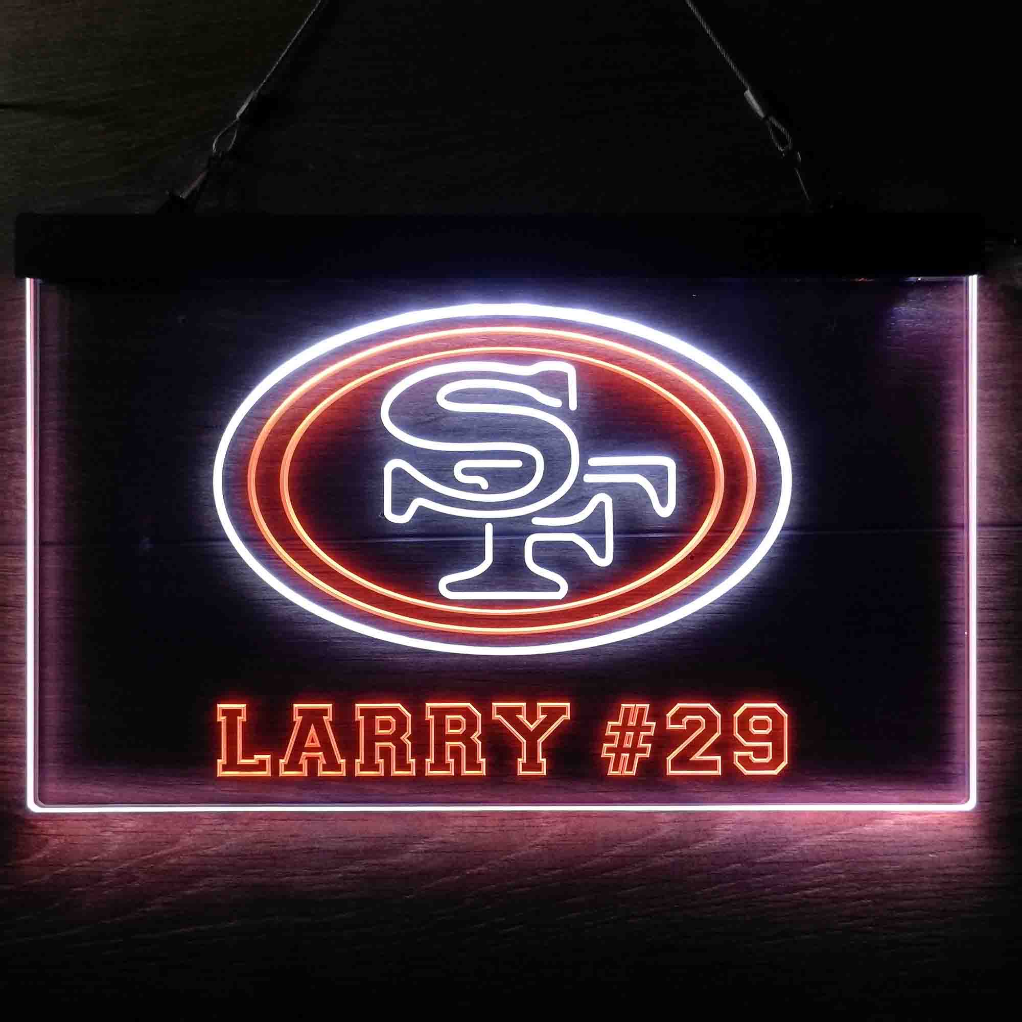 Personalized San Francisco 49ers Team Number Neon-Like LED Light Sign