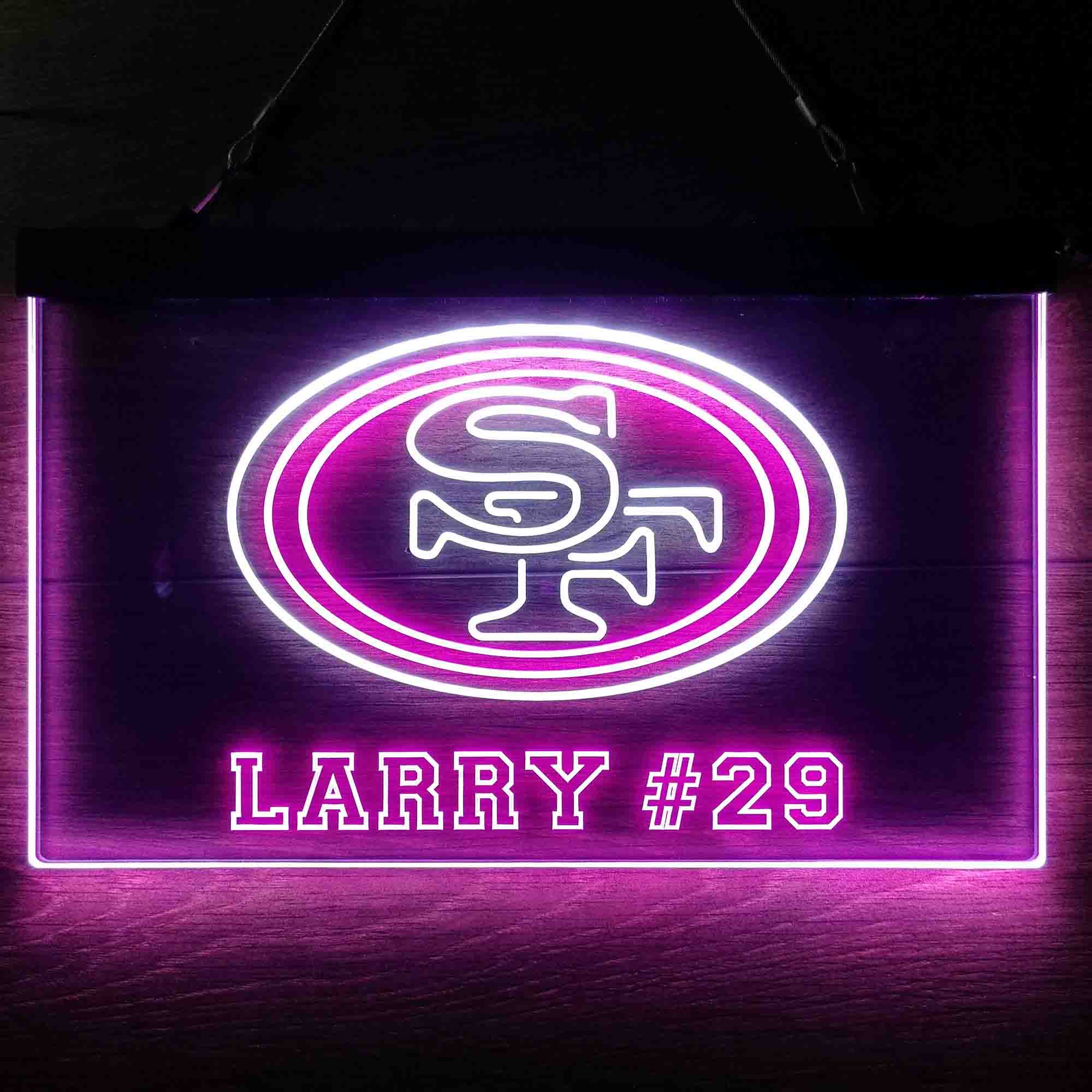 Personalized San Francisco 49ers Team Number Neon-Like LED Light Sign - led lab cave