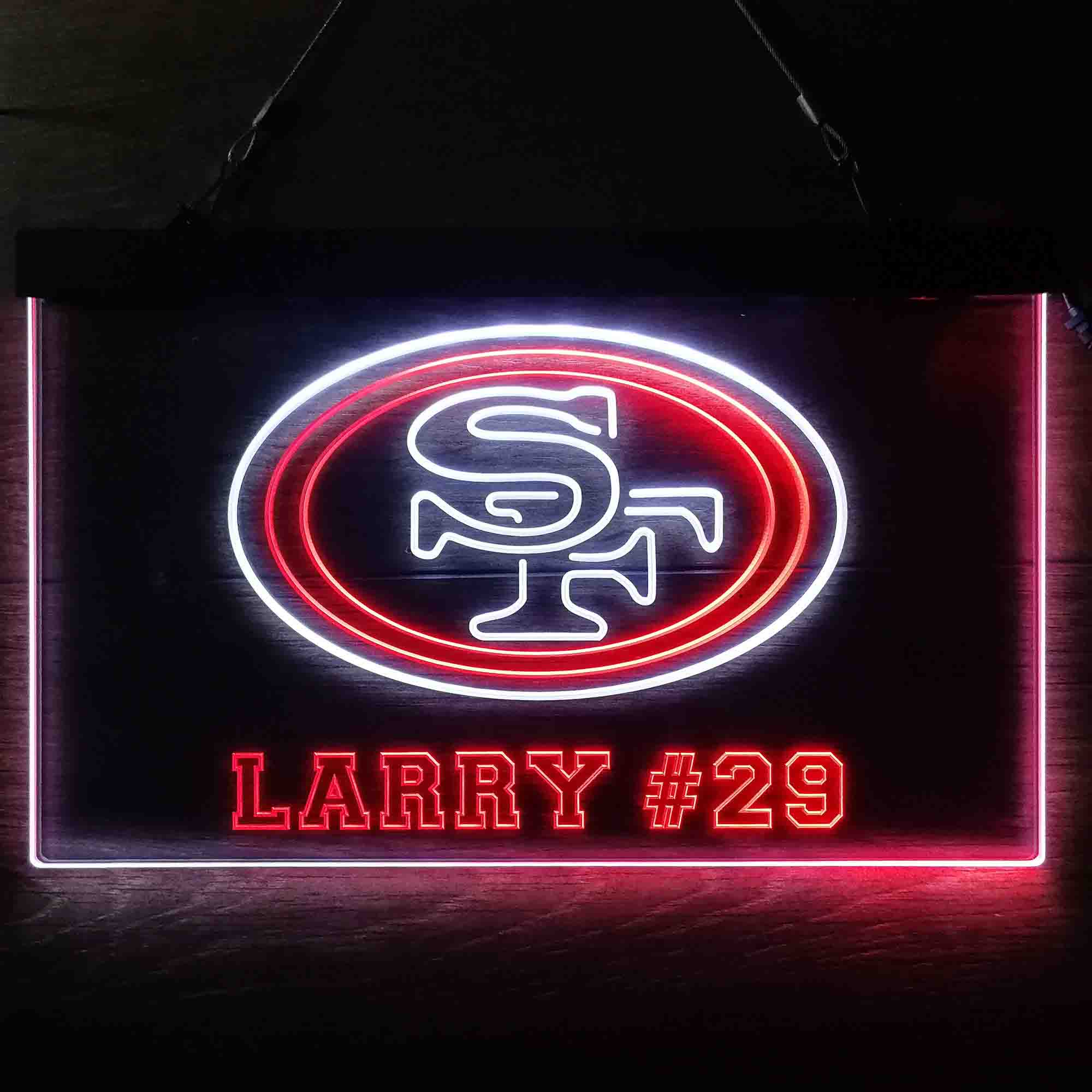 Personalized San Francisco 49ers Team Number Neon-Like LED Light Sign - led lab cave