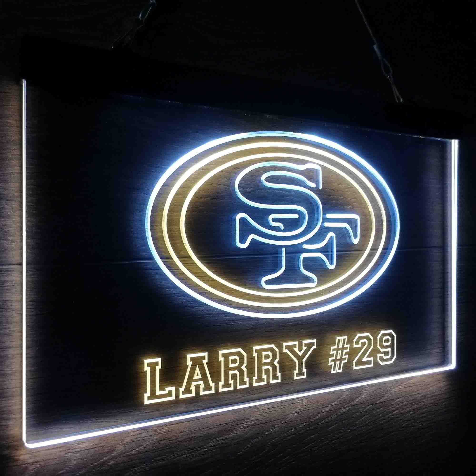 Personalized San Francisco 49ers Team Number Neon-Like LED Light Sign - led lab cave