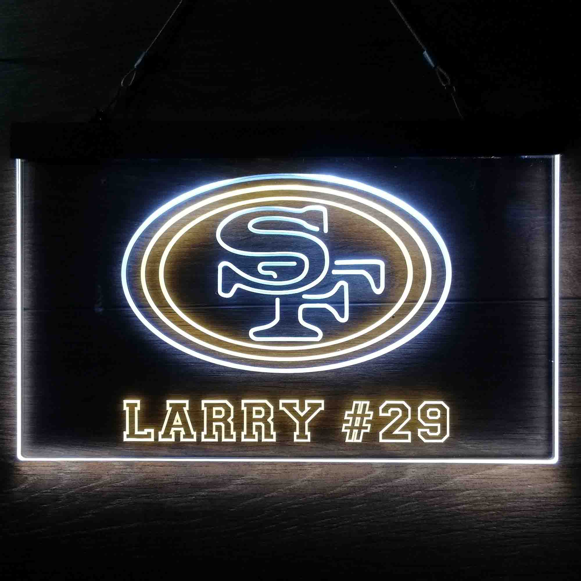 Personalized San Francisco 49ers Team Number Neon-Like LED Light Sign - led lab cave