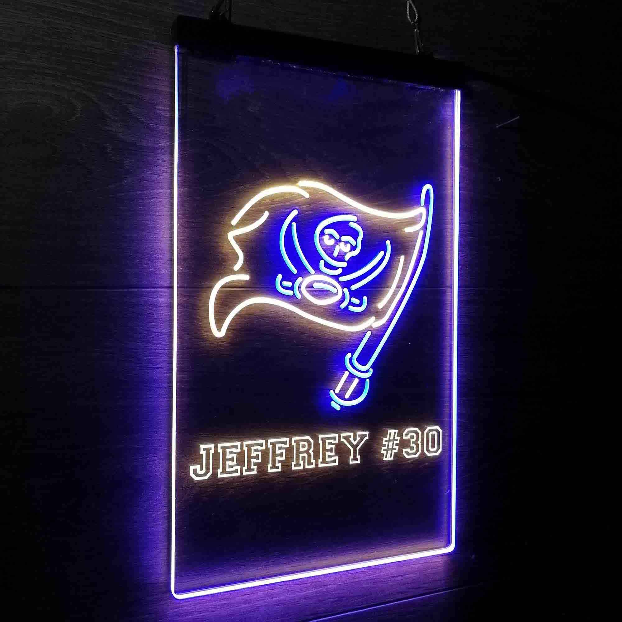 Personalized Tampa Bay Buccaneers Team Number Neon-Like LED Sign - ProLedSign