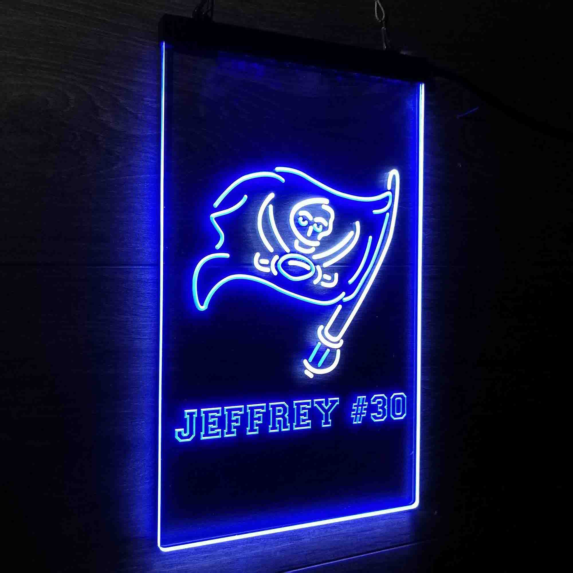 Personalized Tampa Bay Buccaneers Team Number Neon-Like LED Sign - ProLedSign