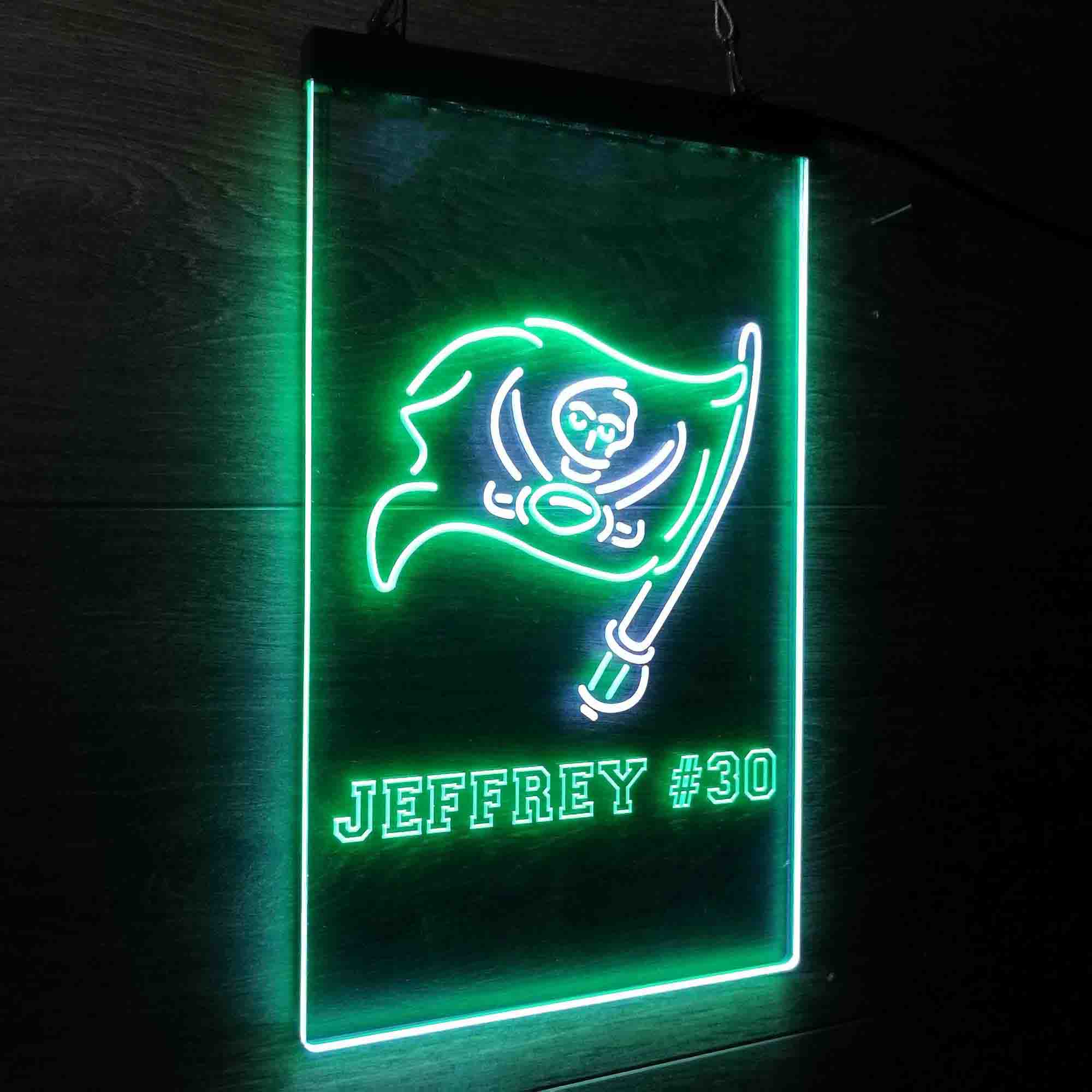 Personalized Tampa Bay Buccaneers Team Number Neon-Like LED Sign - ProLedSign