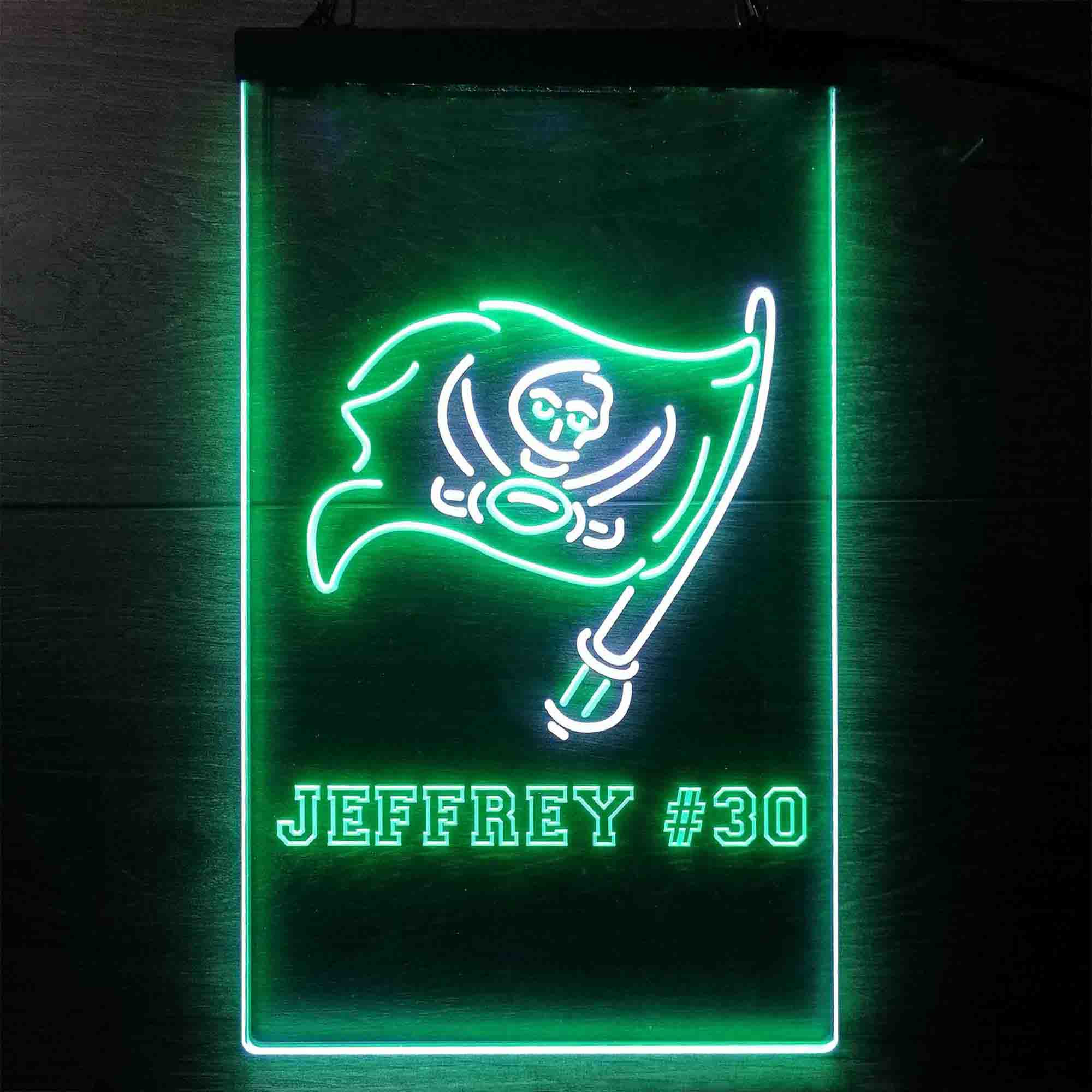 Personalized Tampa Bay Buccaneers Team Number Neon-Like LED Sign - ProLedSign