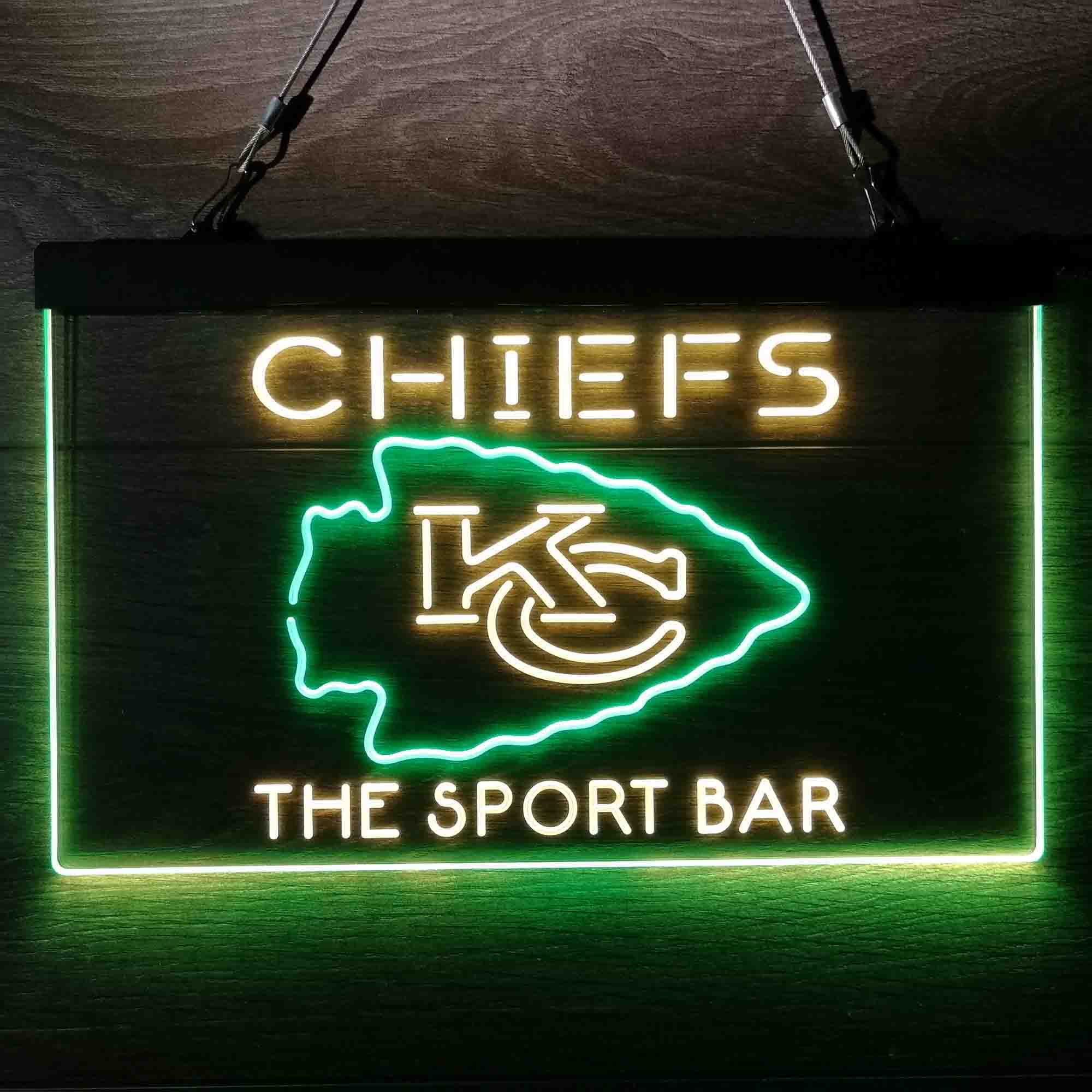 Personalized Kansas City Chiefs Neon-Like Led Light Sign, Chiefs Presents