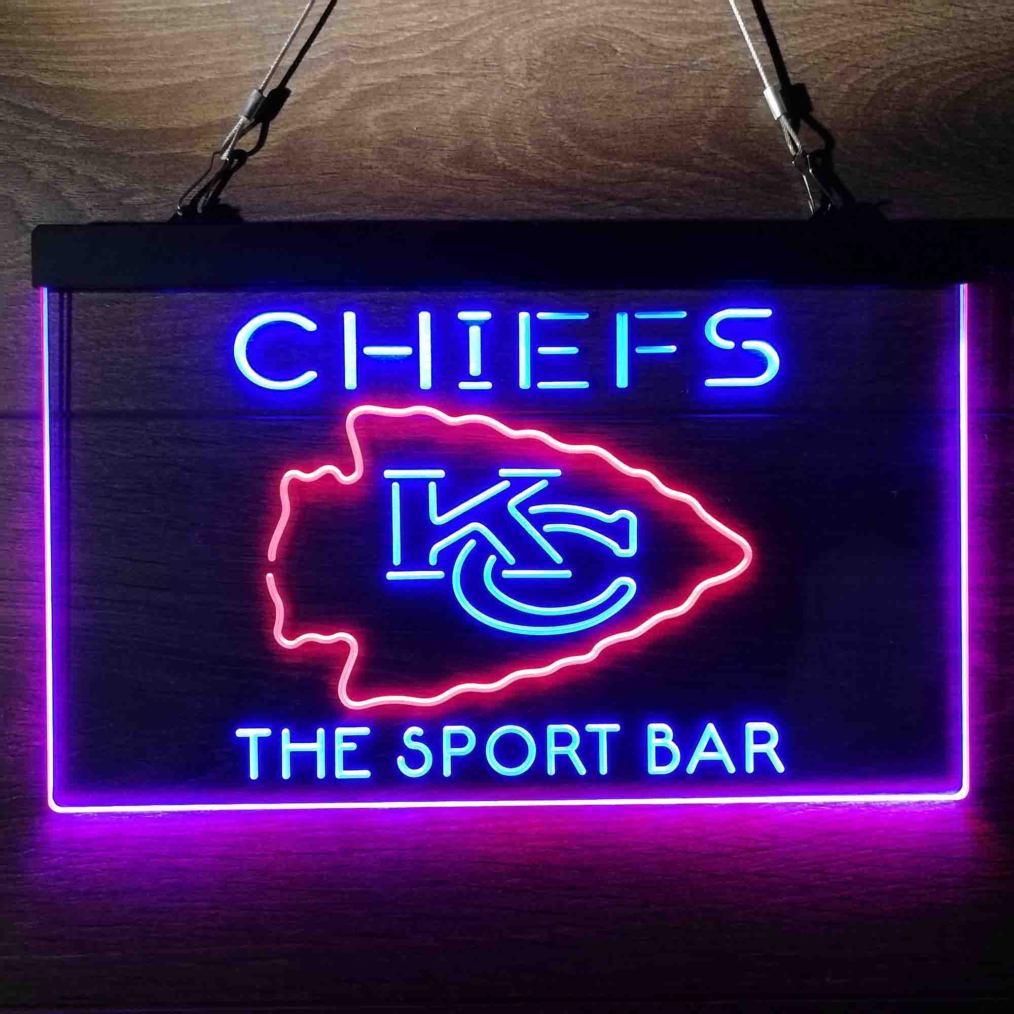 Personalized Kansas City Chiefs Neon-Like Led Light Sign, Chiefs Presents