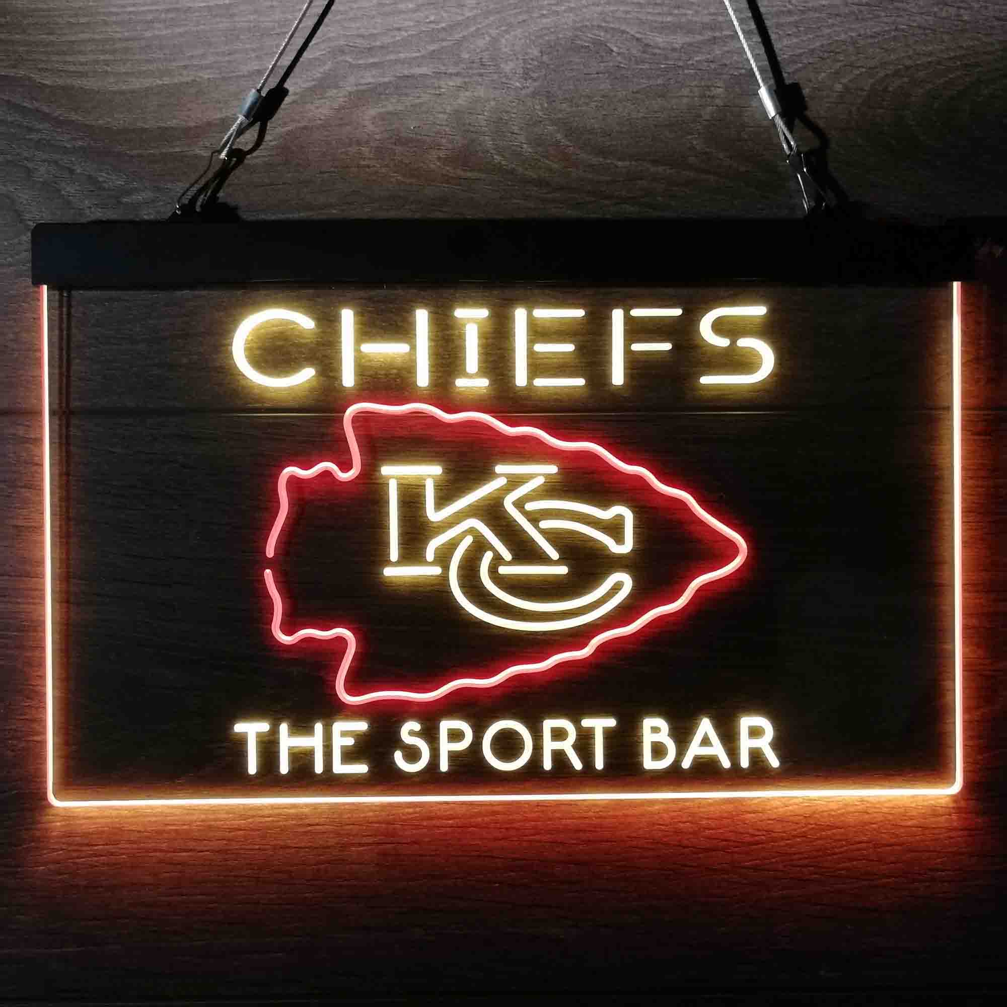 Personalized Kansas City Chiefs Neon-Like Led Light Sign, Chiefs Presents