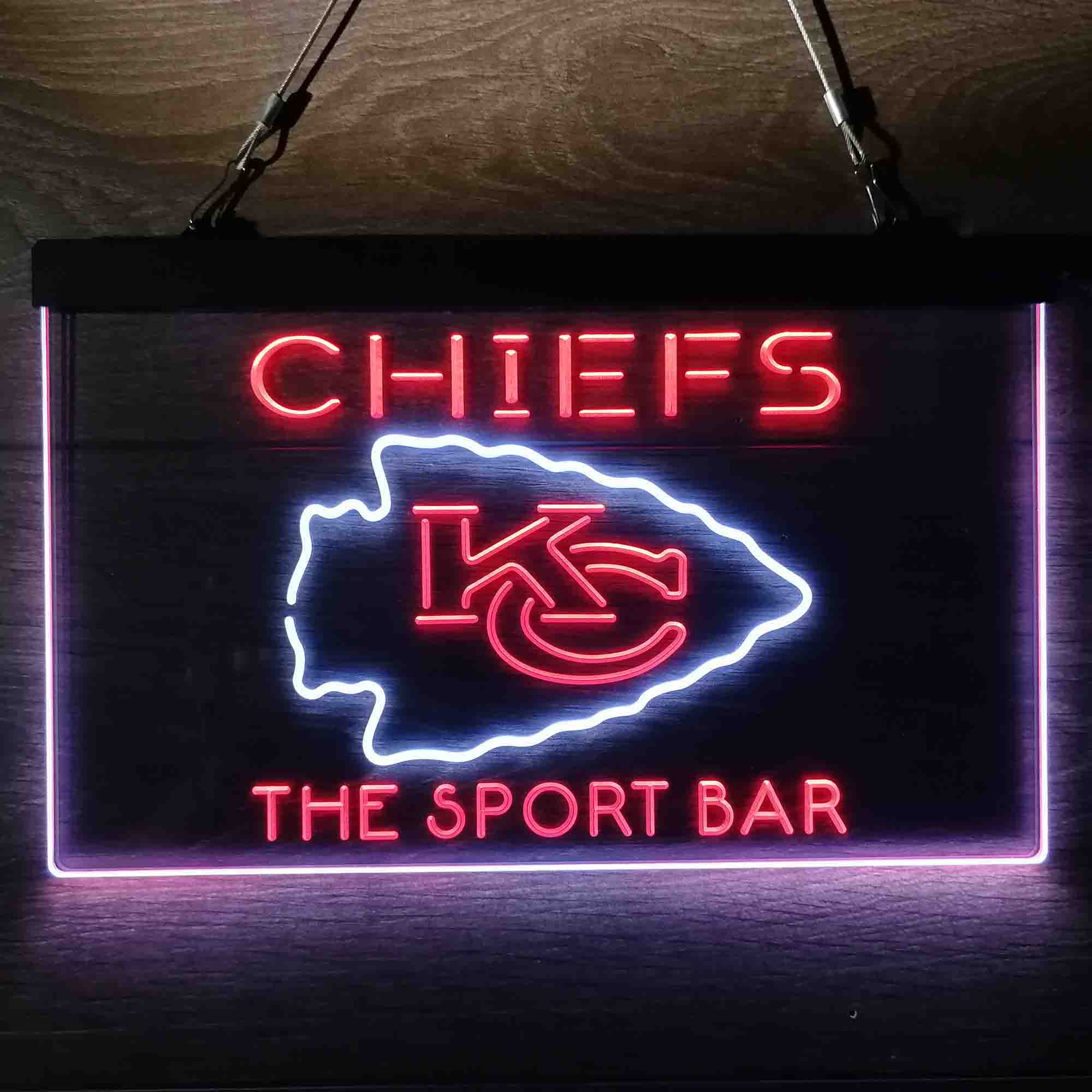 Personalized Kansas City Chiefs Neon-Like Led Light Sign, Chiefs Presents