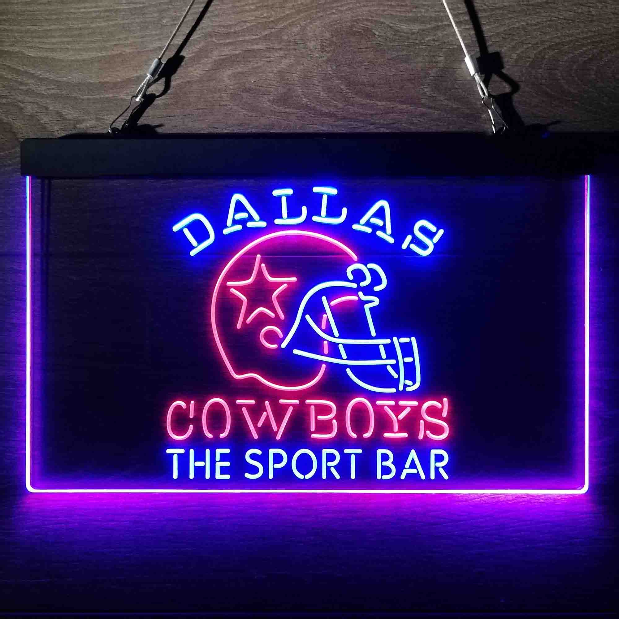 Personalized Dallas Cowboys Club Bar LED Light Sign