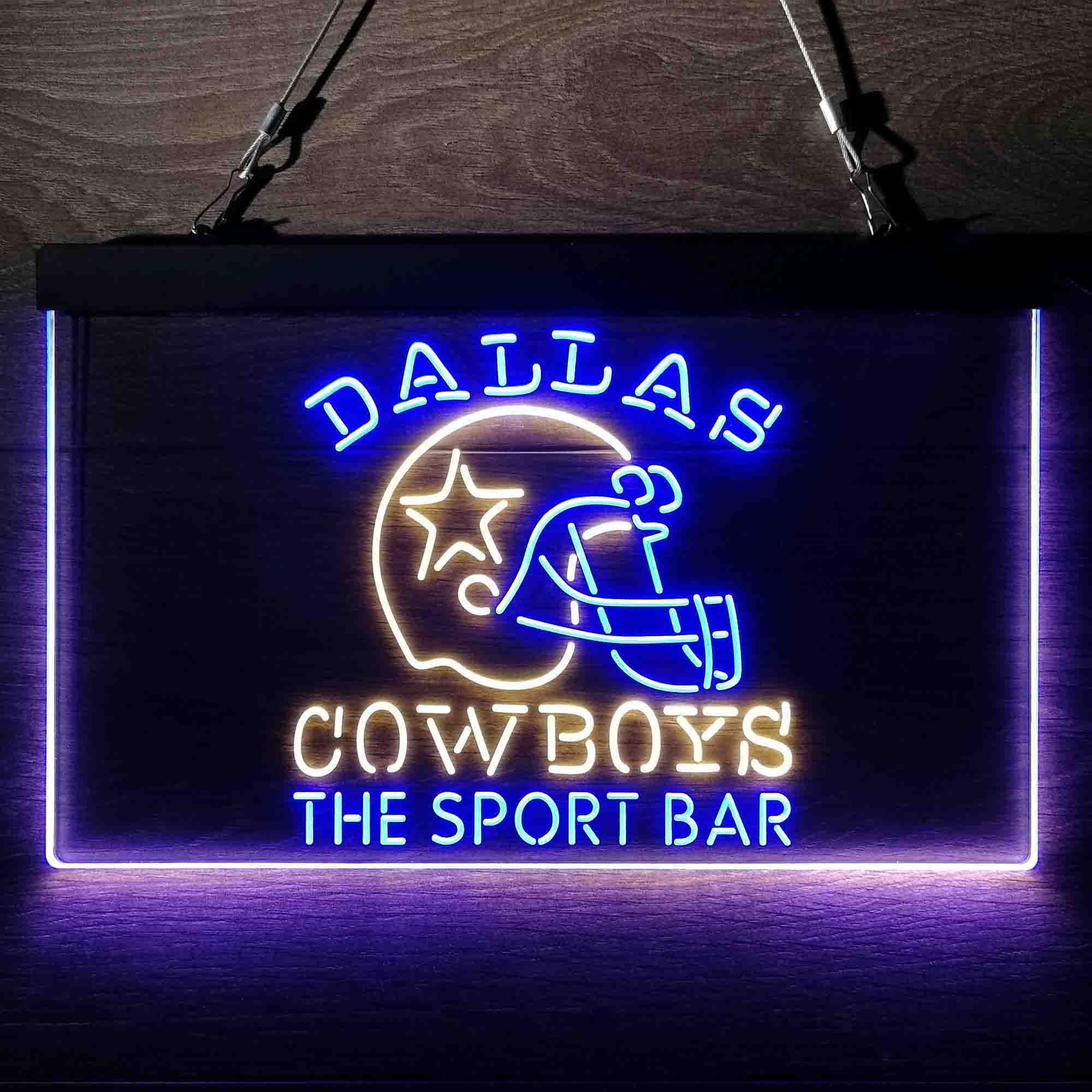 Personalized Dallas Cowboys Club Bar LED Light Sign