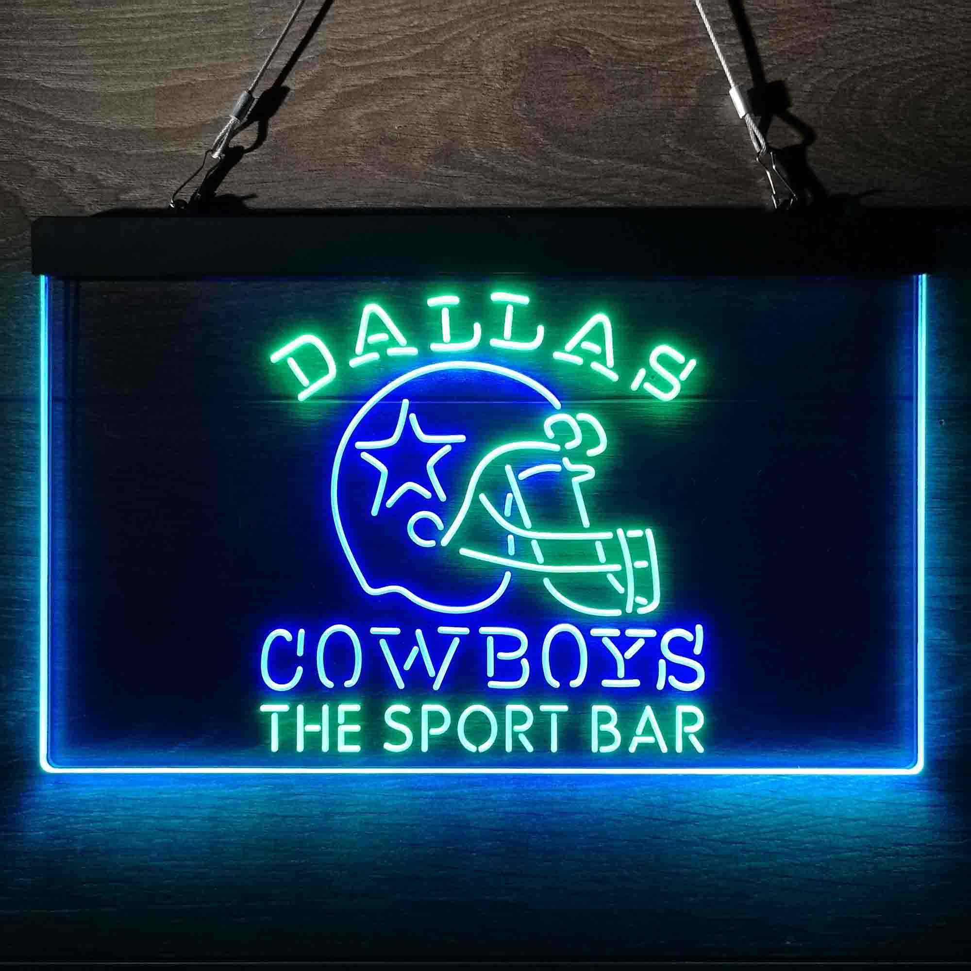 Personalized Dallas Cowboys Club Bar LED Light Sign