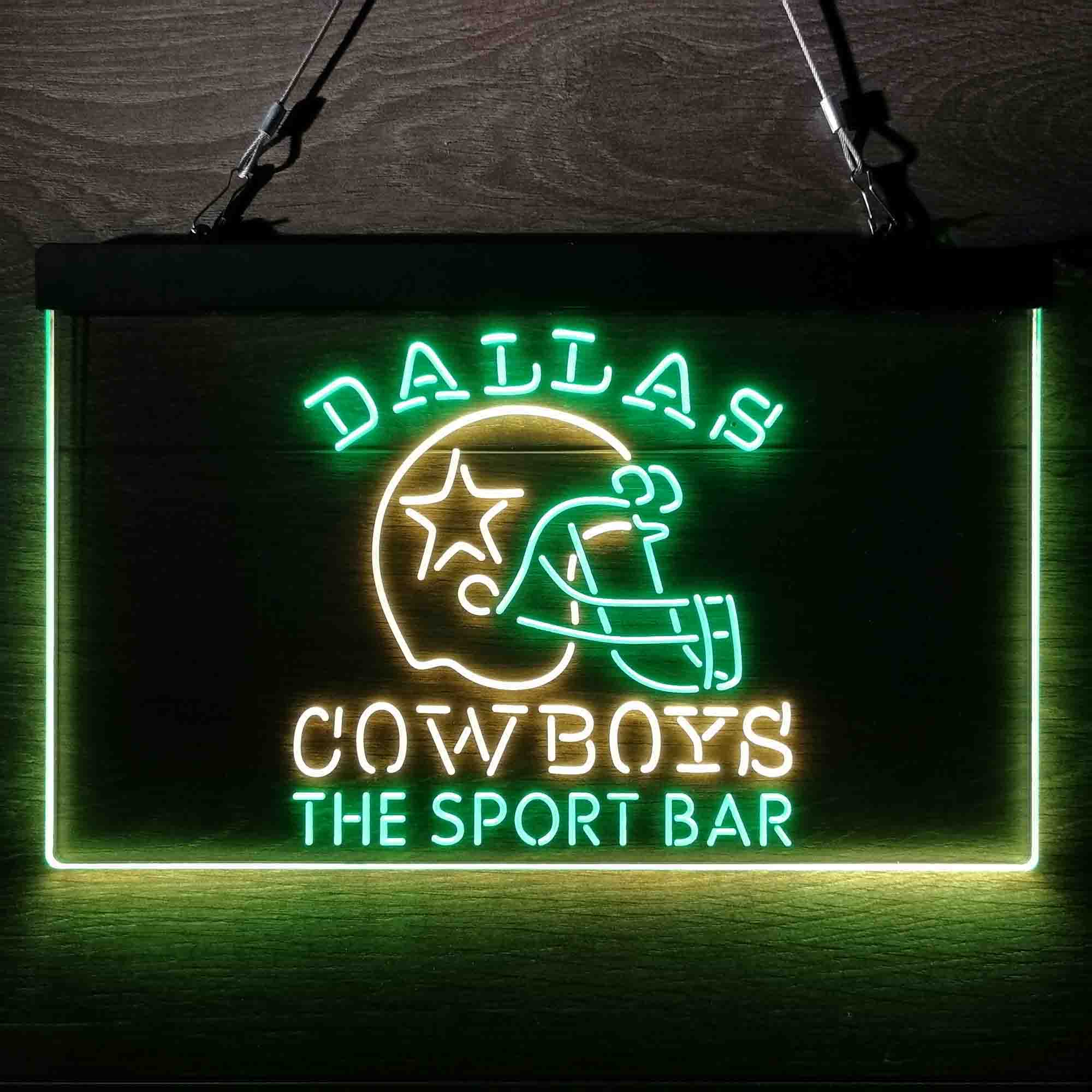 Personalized Dallas Cowboys Club Bar LED Light Sign