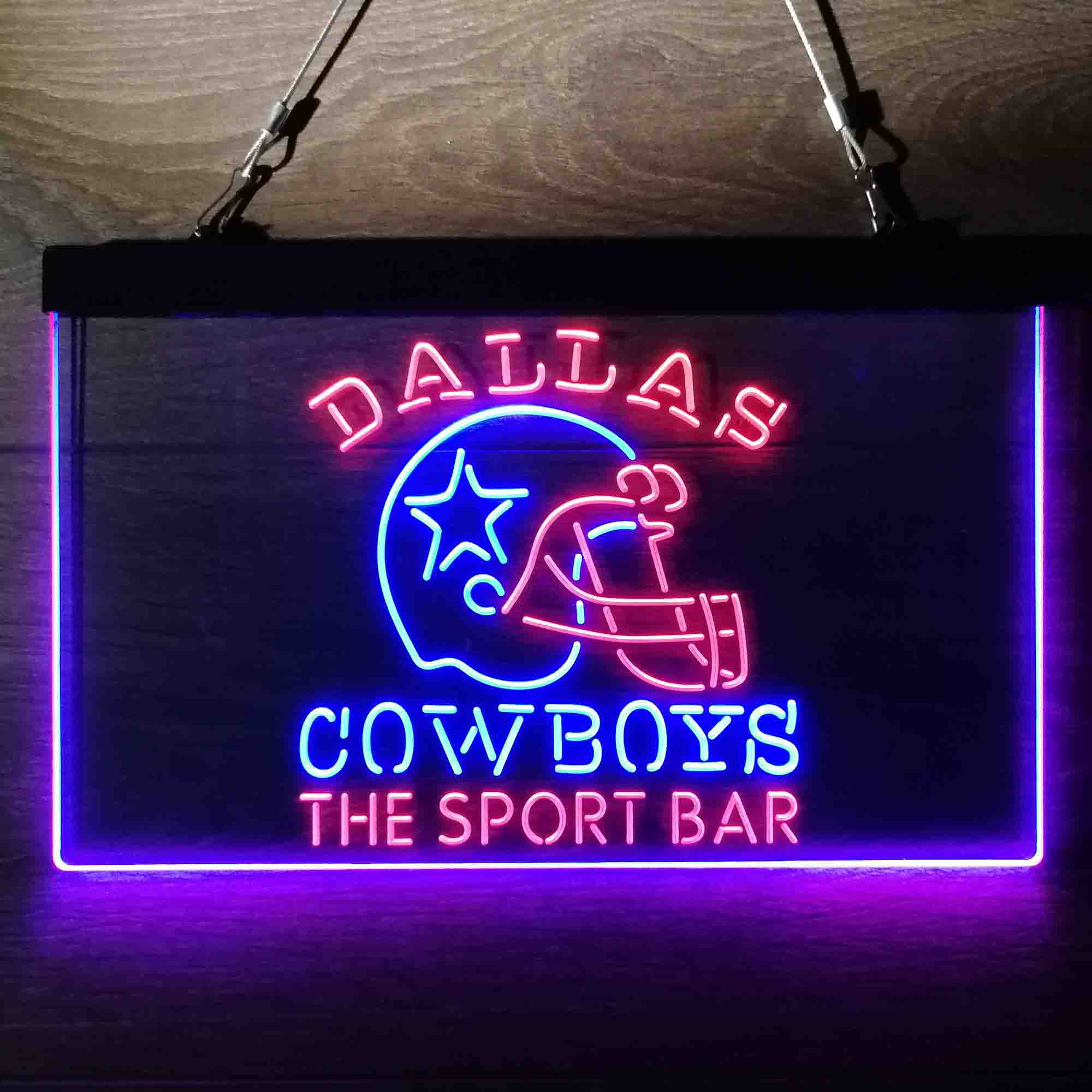 Personalized Dallas Cowboys Club Bar LED Light Sign