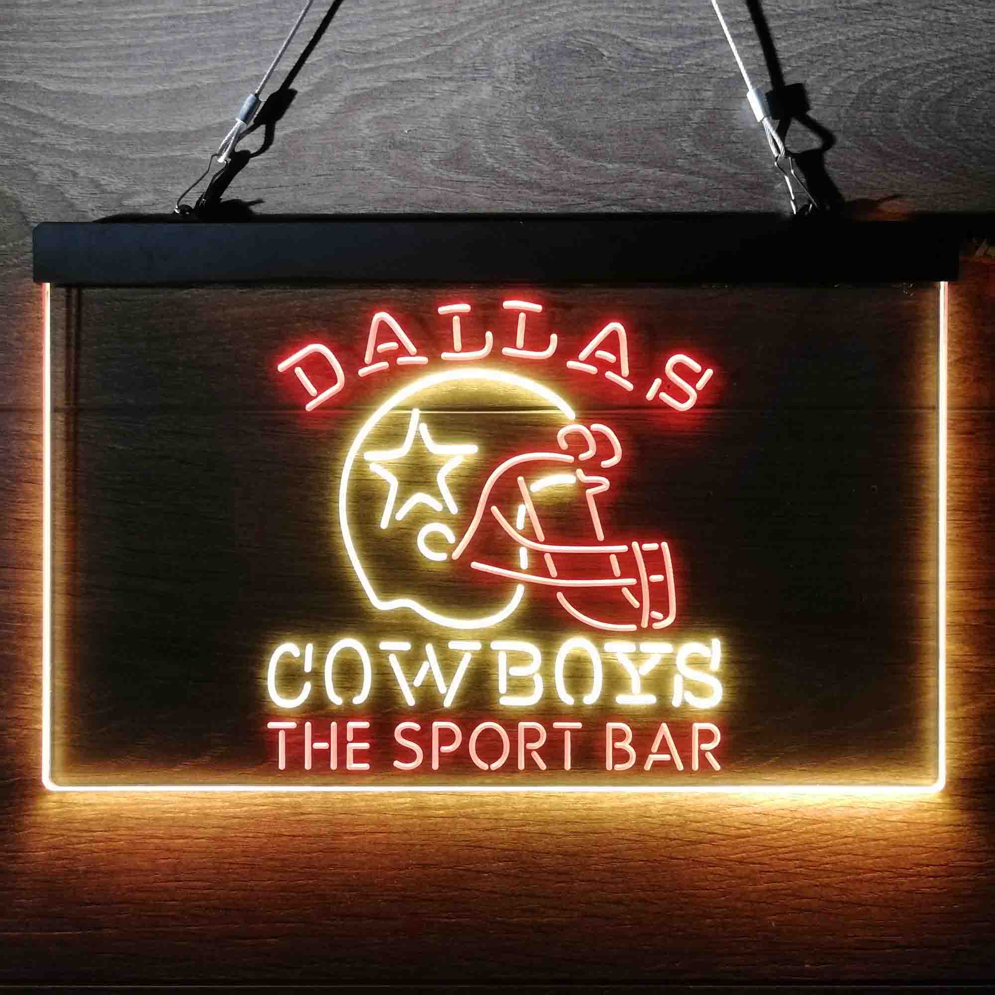 Personalized Dallas Cowboys Club Bar LED Light Sign