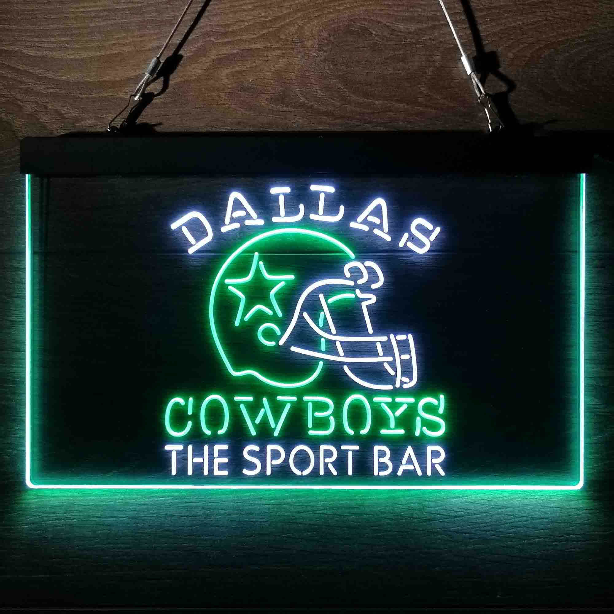 Personalized Dallas Cowboys Club Bar LED Light Sign