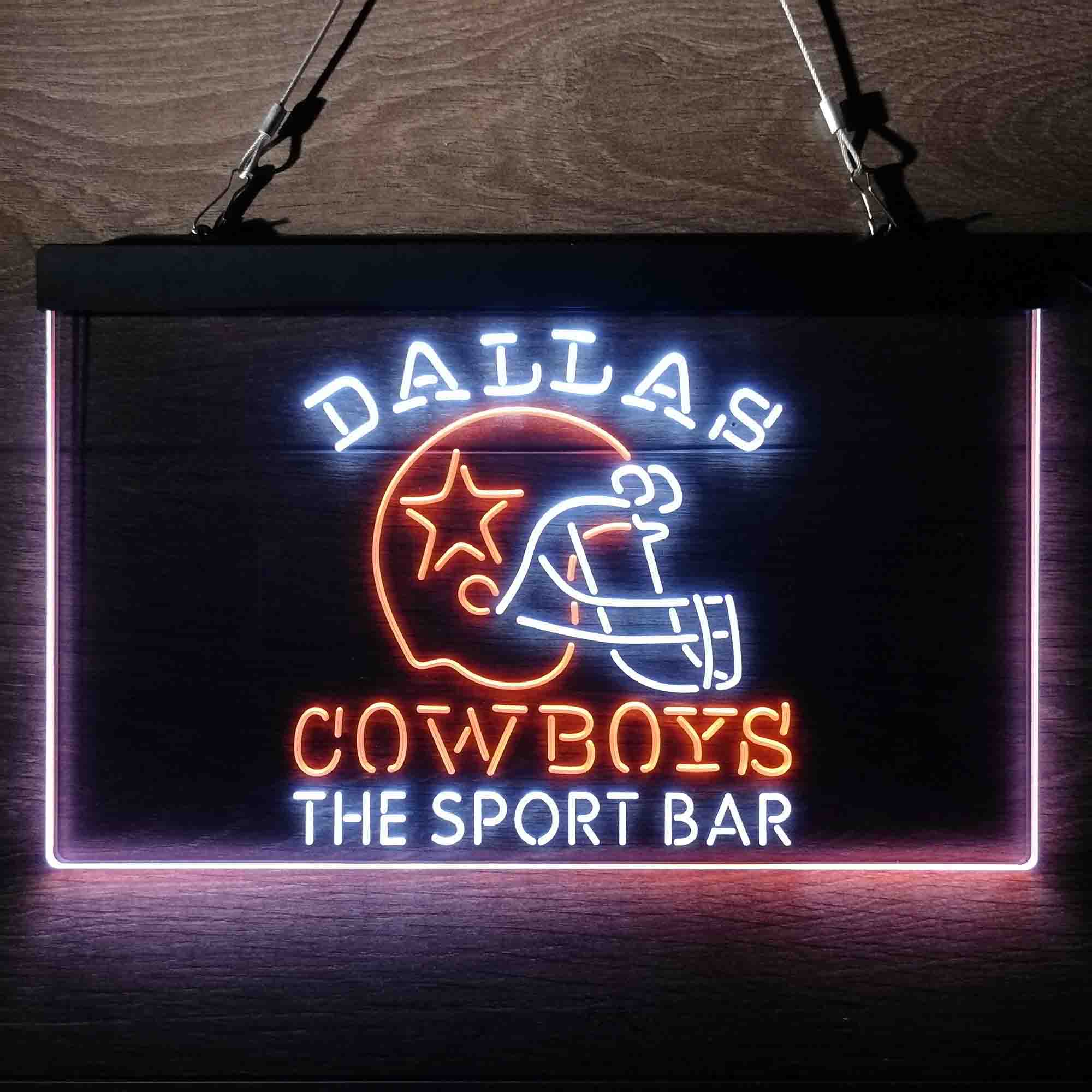 Personalized Dallas Cowboys Club Bar LED Light Sign