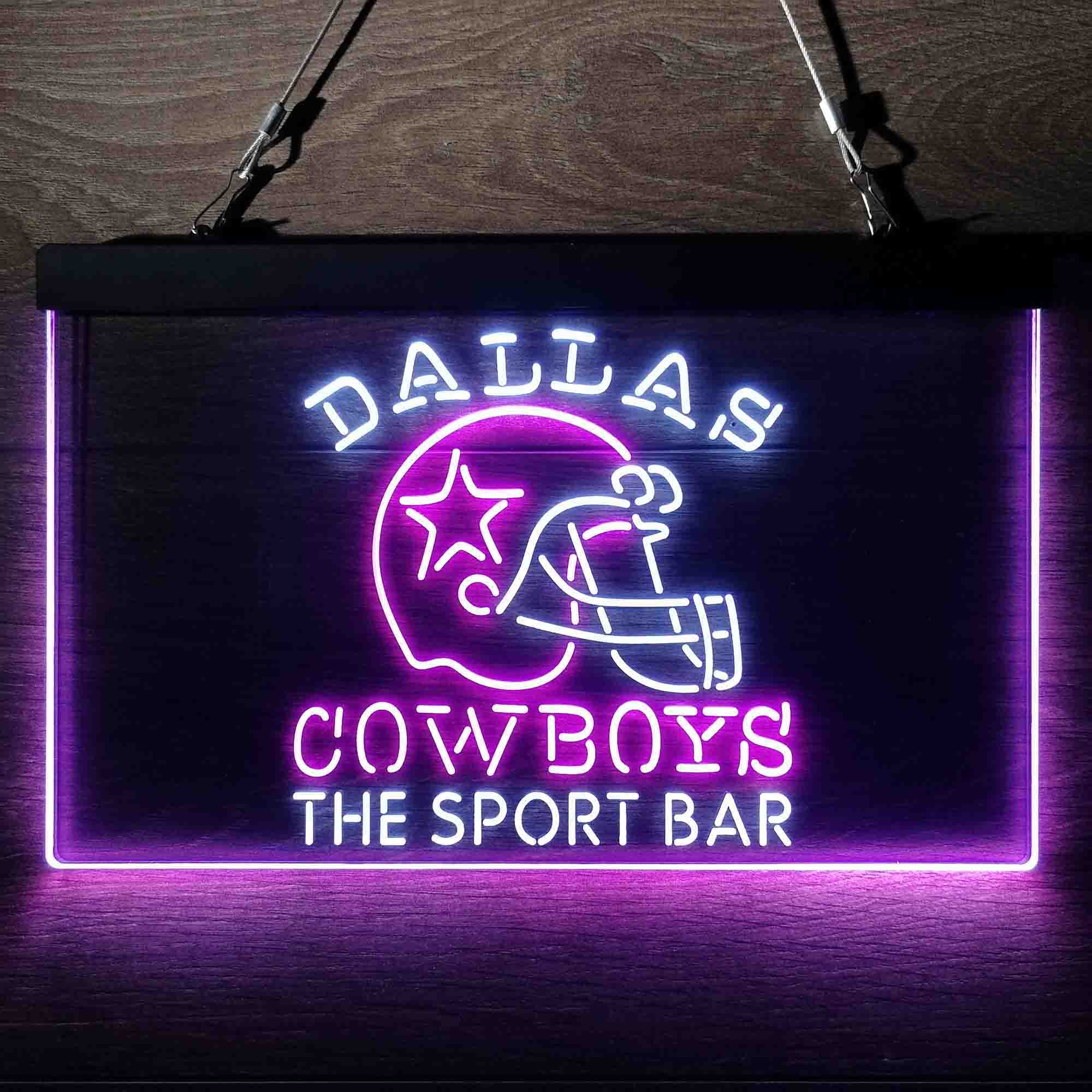 Personalized Dallas Cowboys Club Bar LED Light Sign