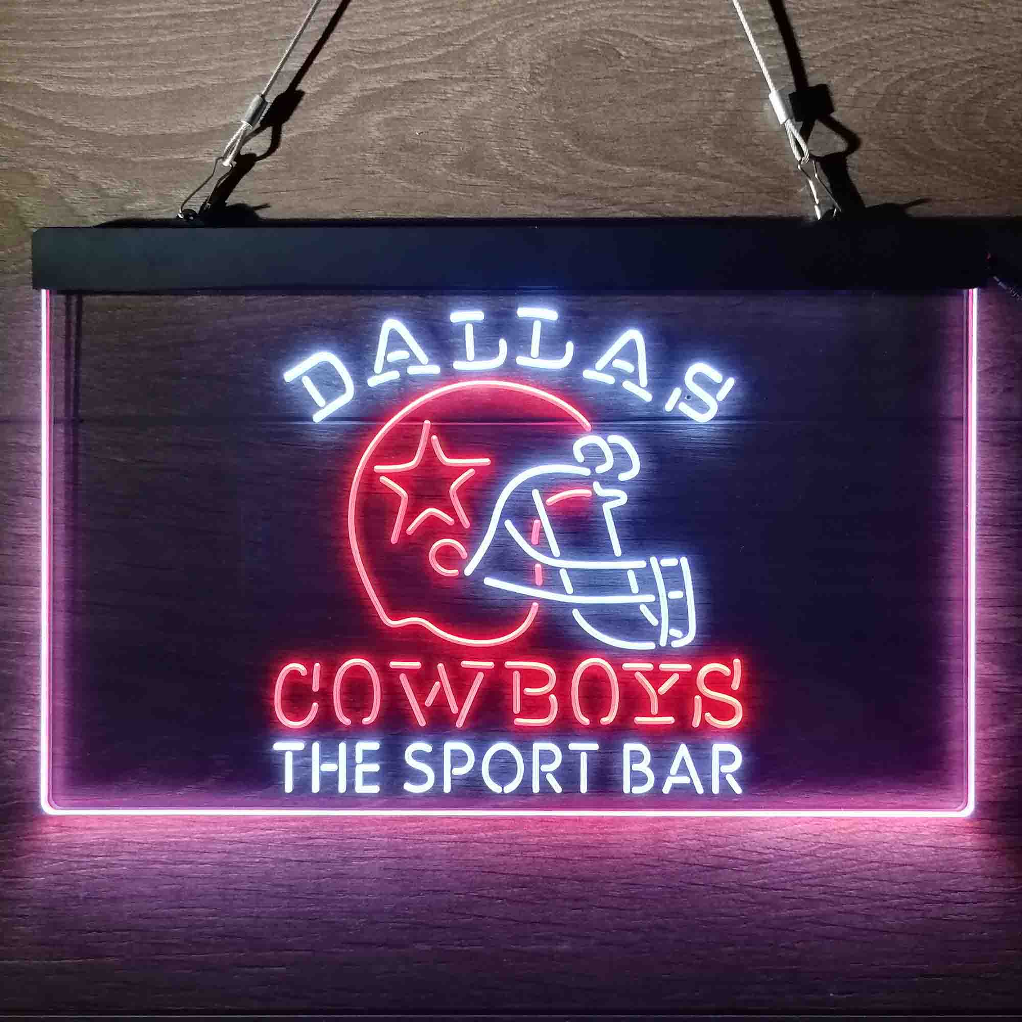 Personalized Dallas Cowboys Club Bar LED Light Sign