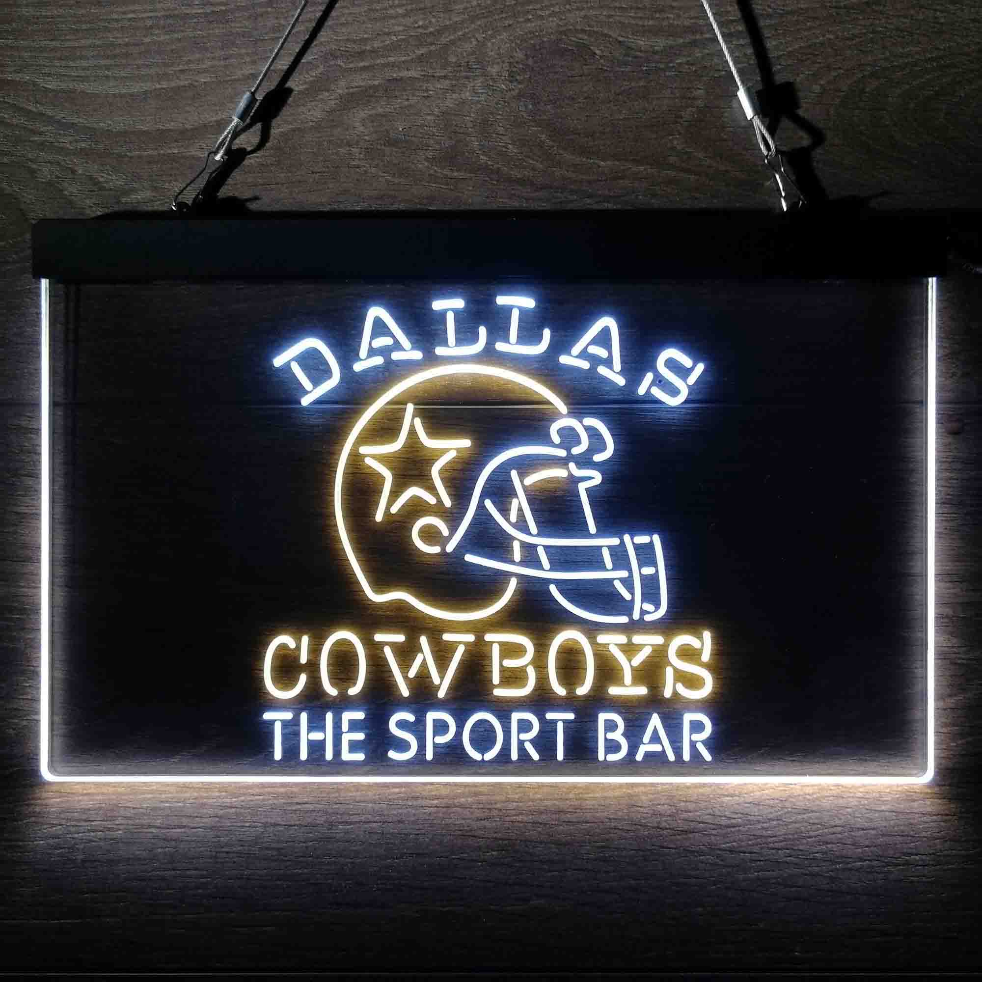 Personalized Dallas Cowboys Club Bar LED Light Sign