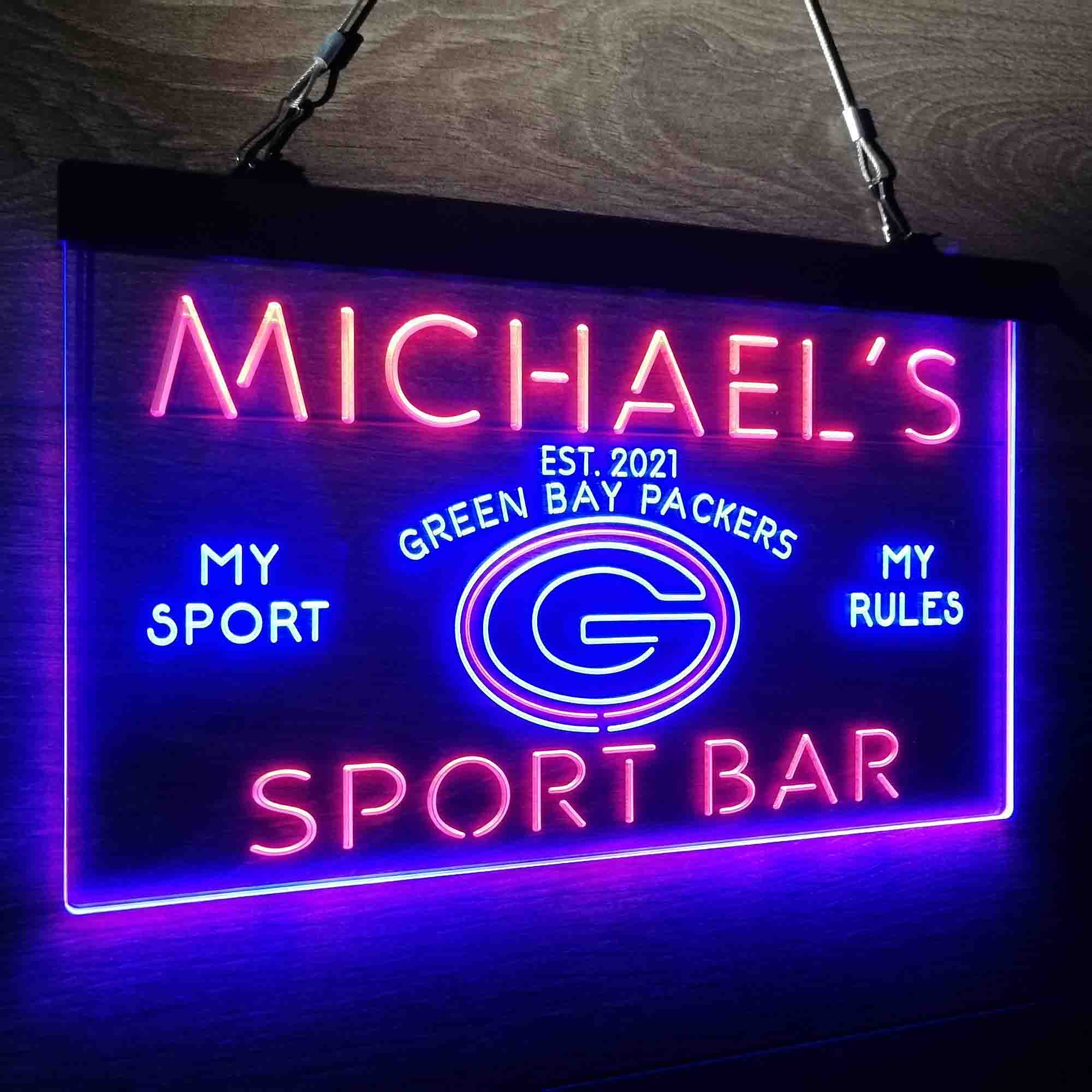 Personalized Green Bay Packers Neon-Like LED Sign - ProLedSign