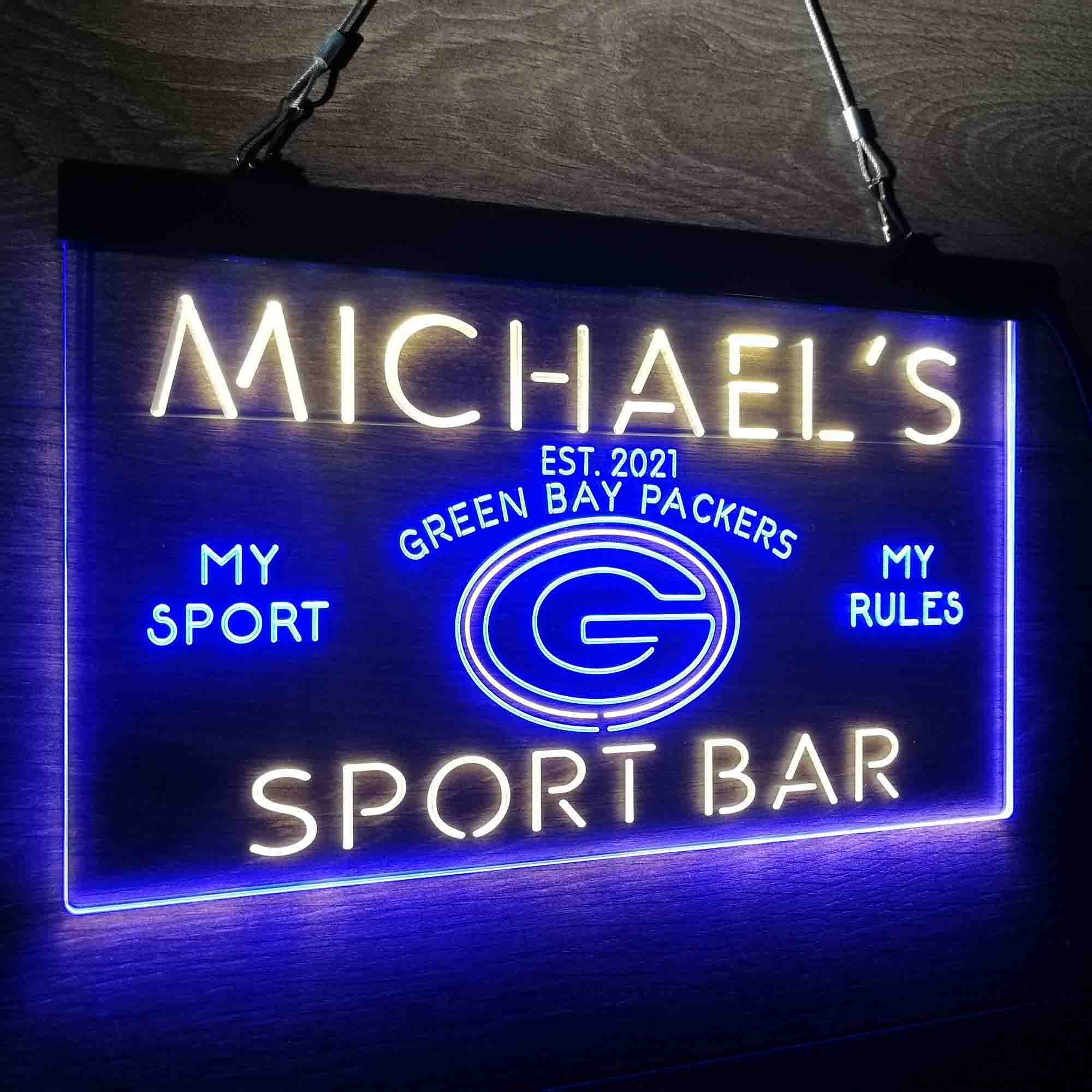 Personalized Green Bay Packers Neon-Like LED Sign - ProLedSign