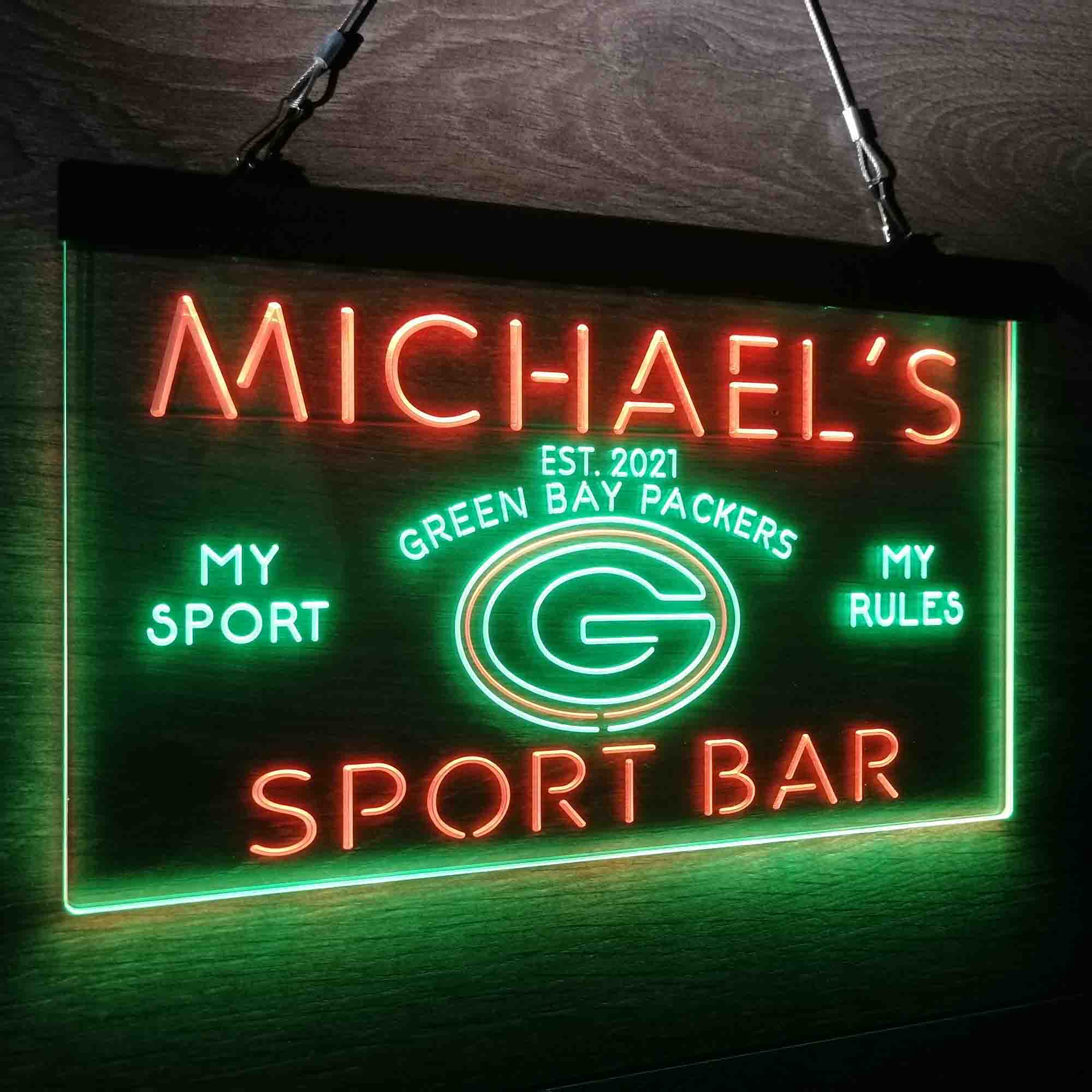 Personalized Green Bay Packers Neon-Like LED Sign - ProLedSign