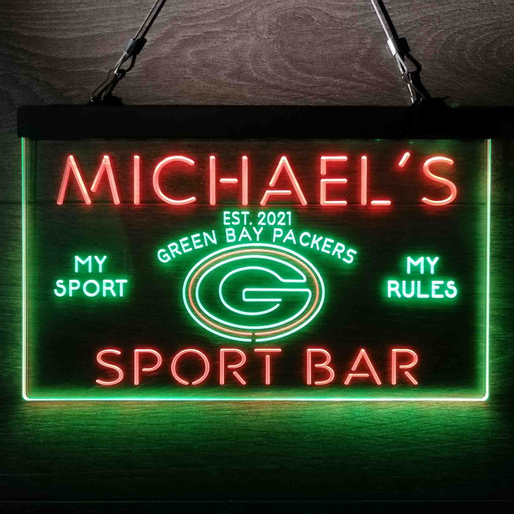 Personalized Green Bay Packers Neon-Like LED Sign - ProLedSign