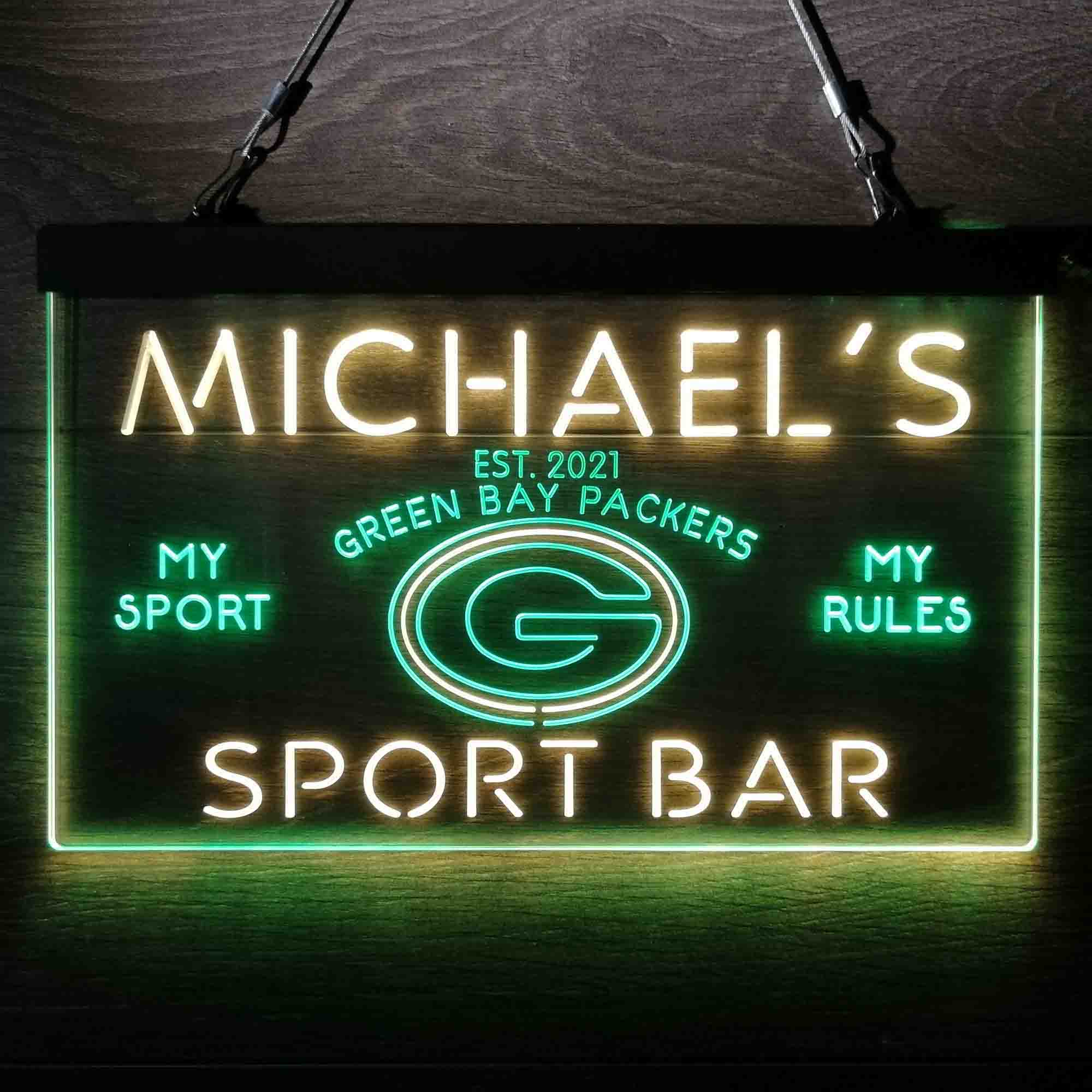 Personalized Green Bay Packers Neon-Like LED Sign - ProLedSign