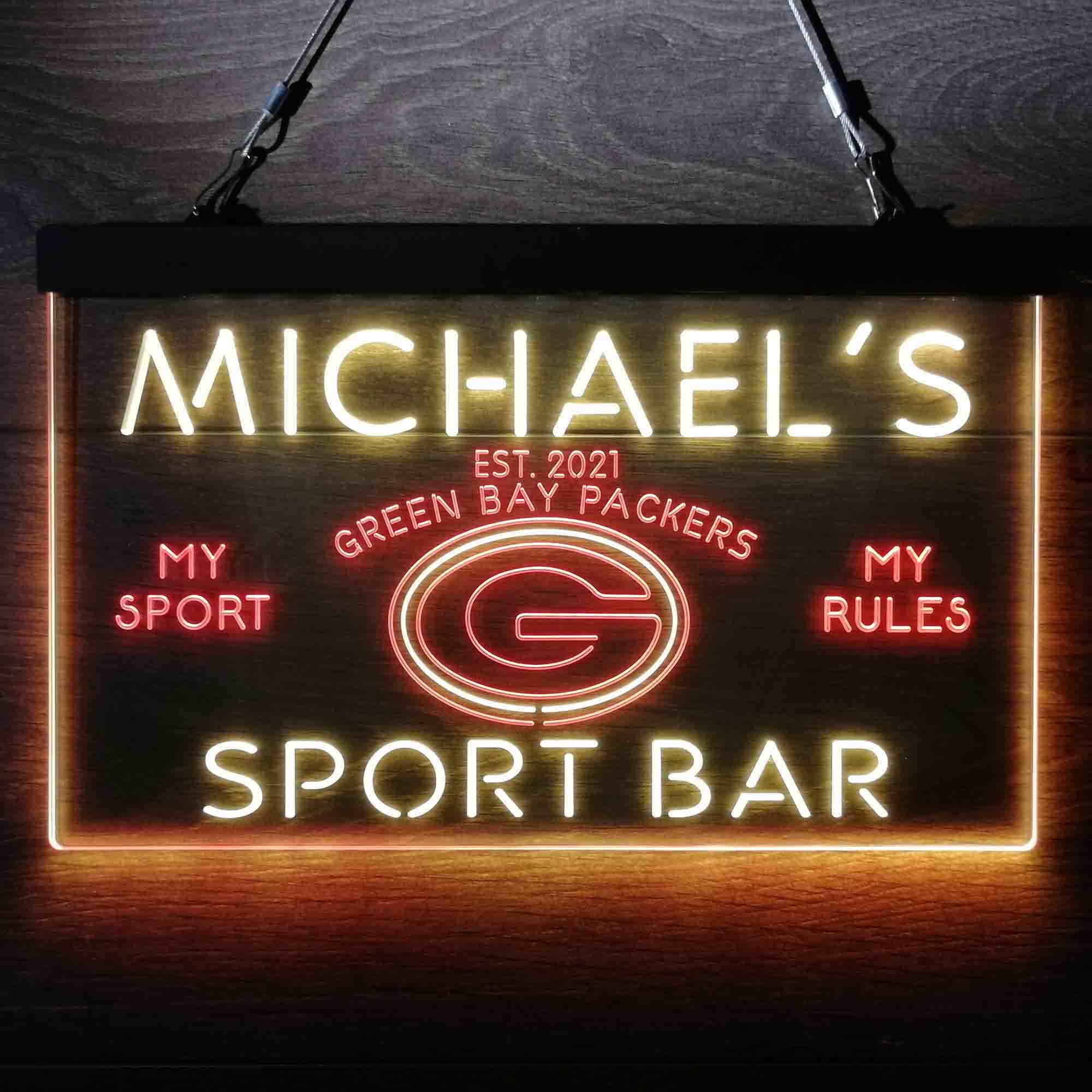 Personalized Green Bay Packers Neon-Like LED Sign - ProLedSign