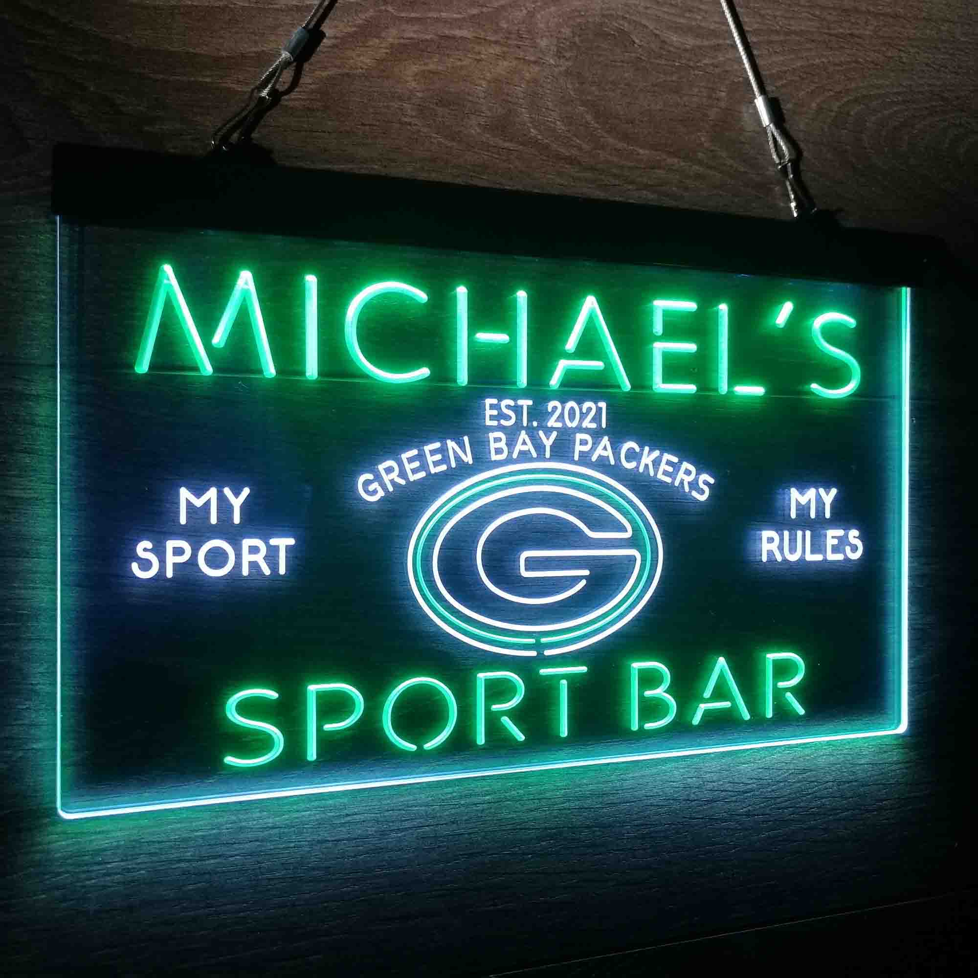 Personalized Green Bay Packers Neon-Like LED Sign - ProLedSign