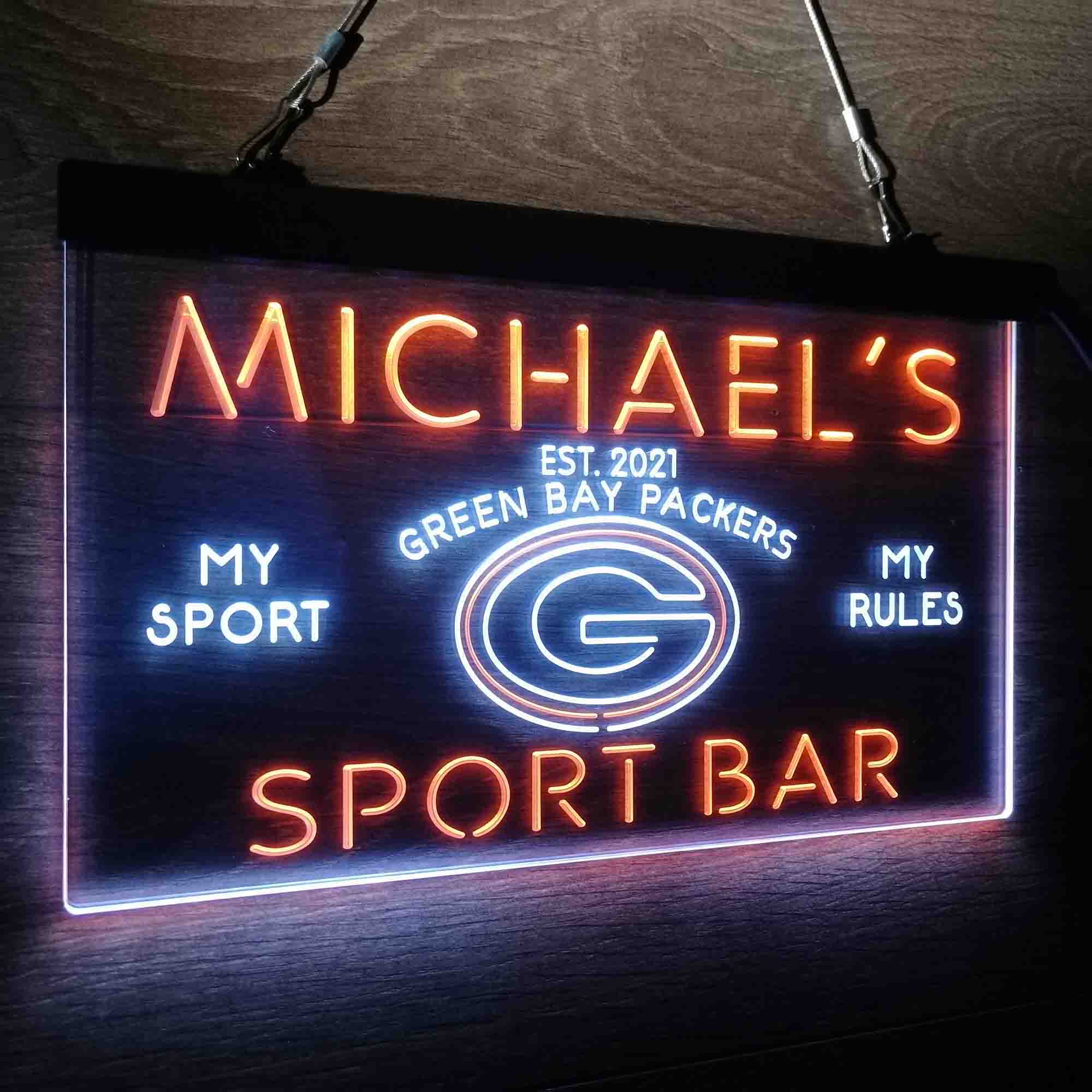 Personalized Green Bay Packers Neon-Like LED Sign - ProLedSign