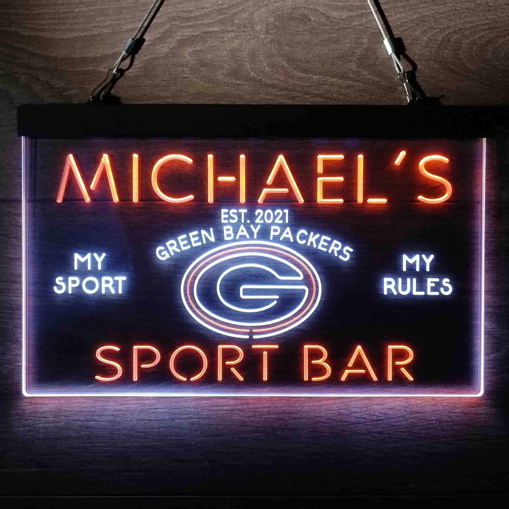 Personalized Green Bay Packers Neon-Like LED Sign - ProLedSign