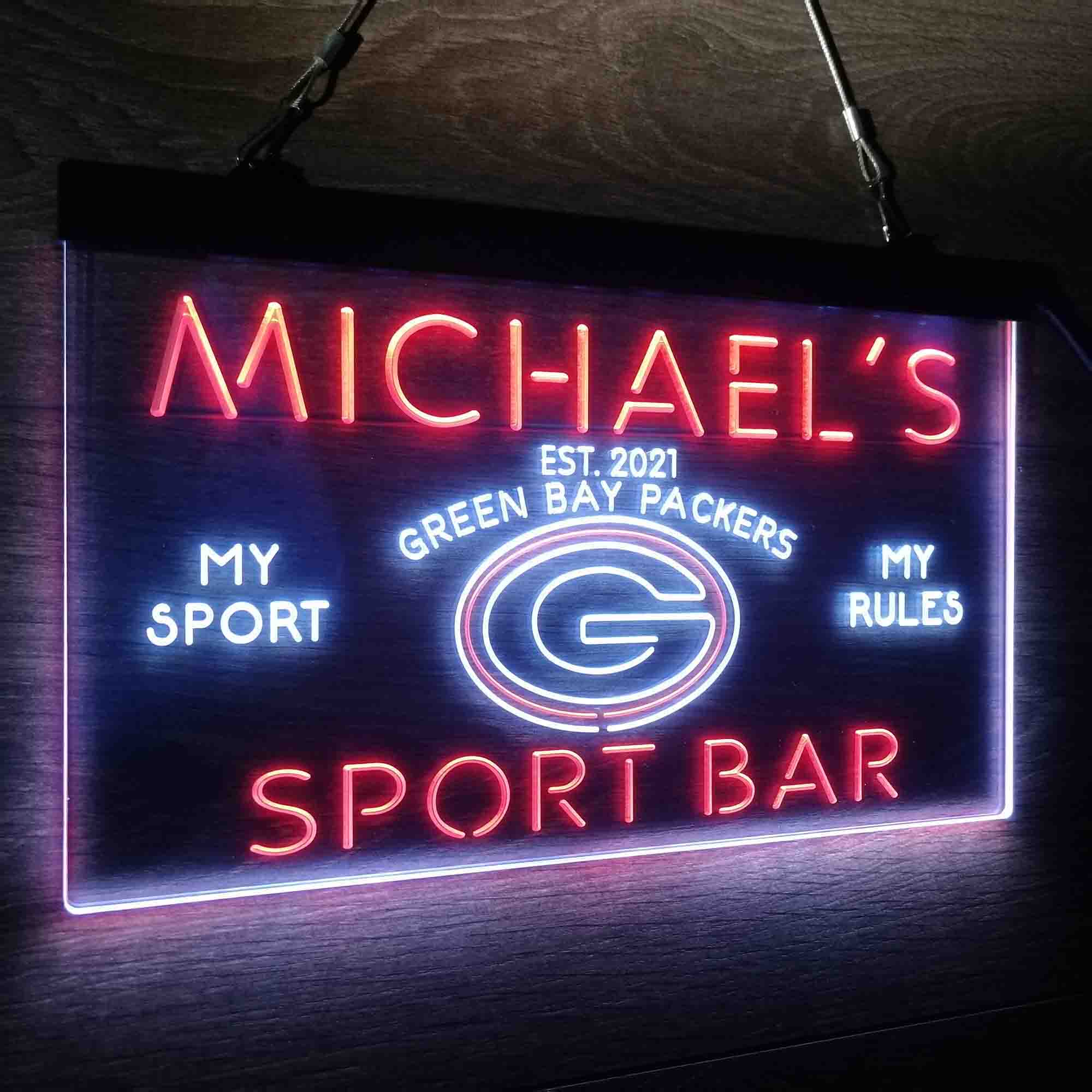 Personalized Green Bay Packers Neon-Like LED Sign - ProLedSign