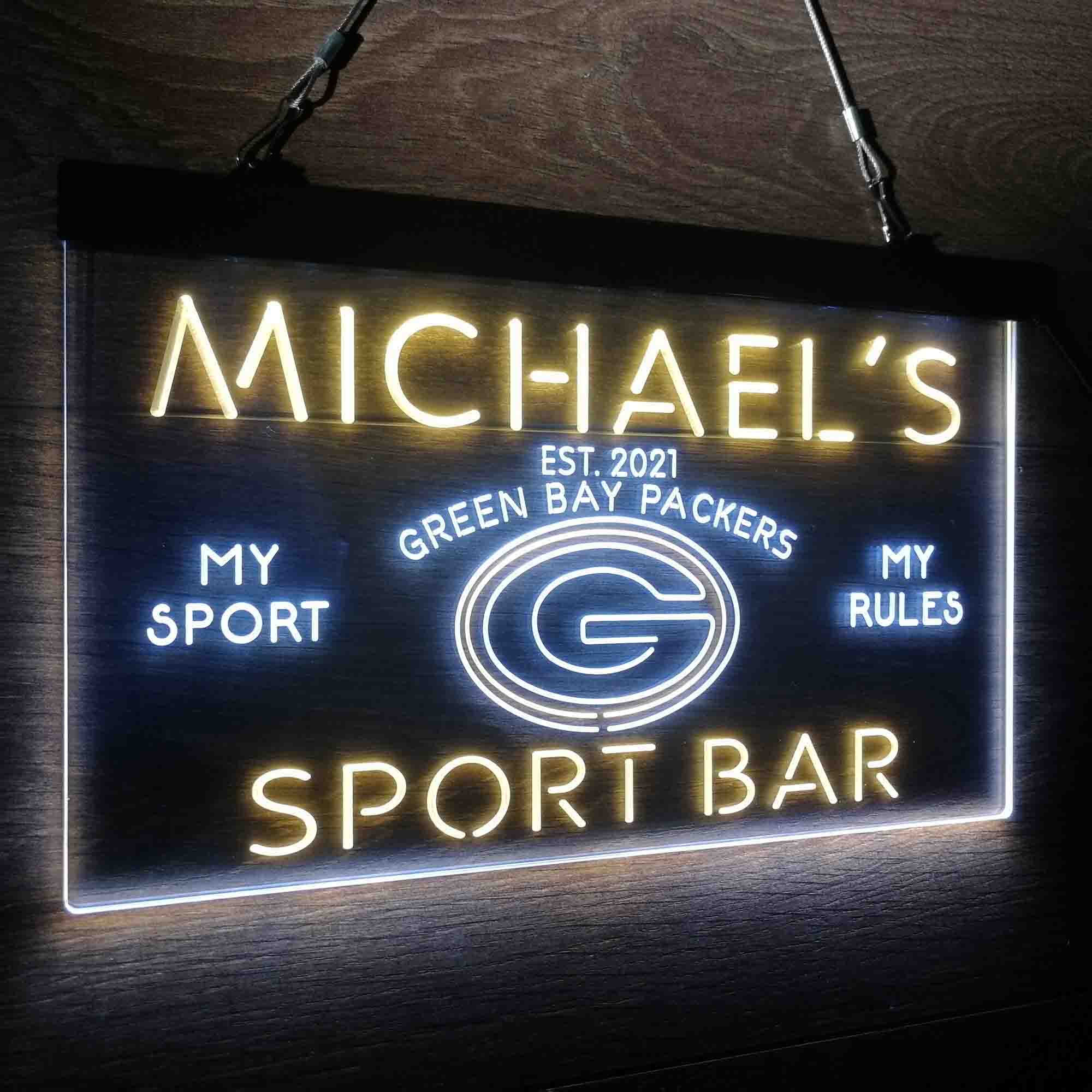 Personalized Green Bay Packers Neon-Like LED Sign - ProLedSign