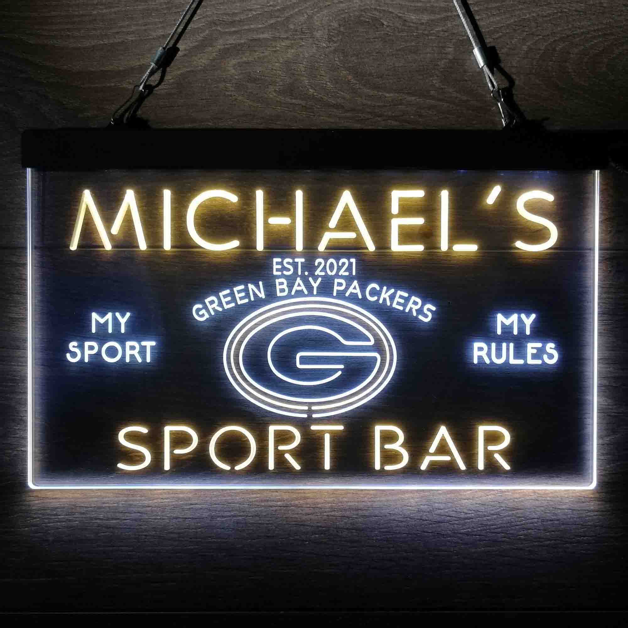 Personalized Green Bay Packers Neon-Like LED Sign - ProLedSign