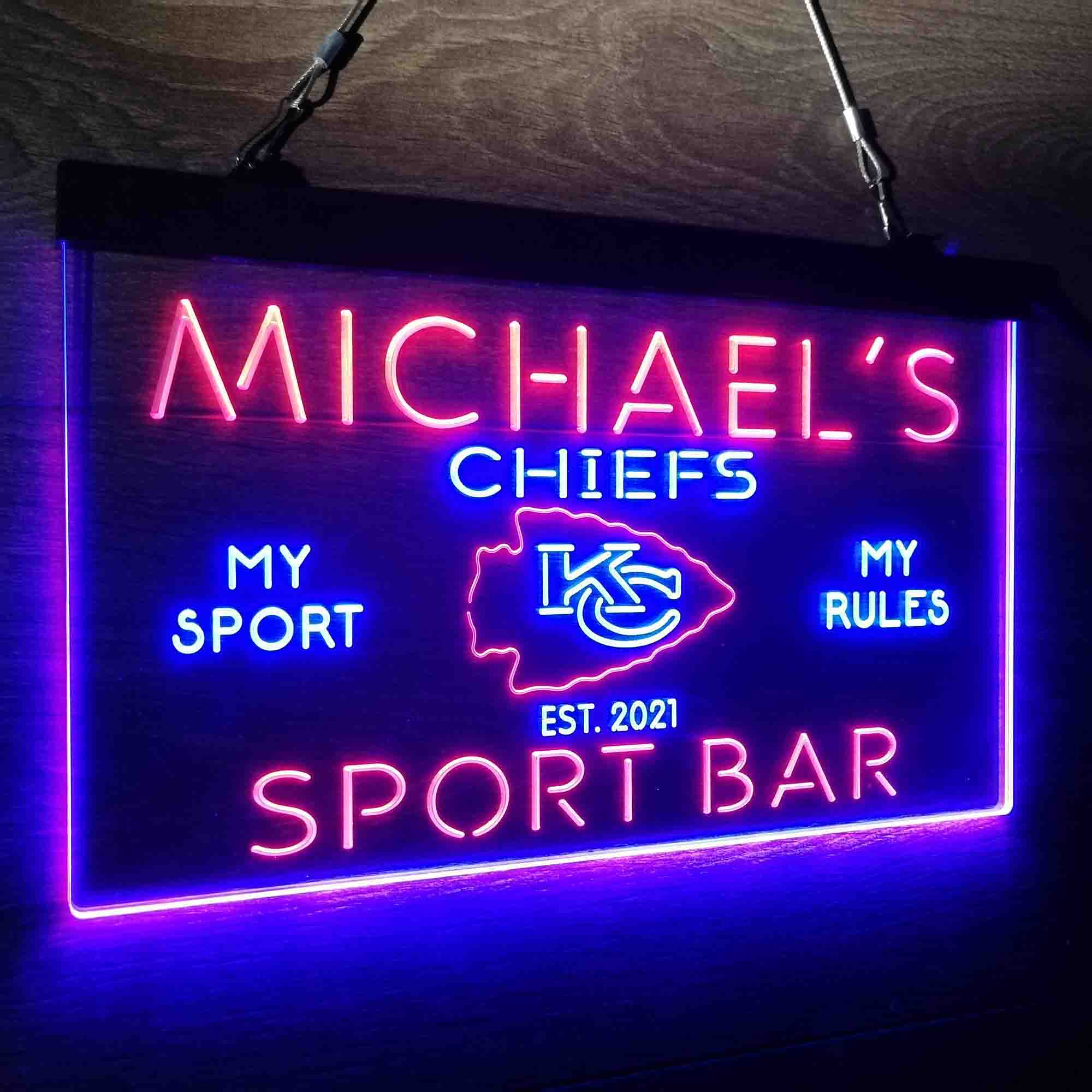 Personalized Kansas City Chiefs Neon-Like LED Sign - ProLedSign