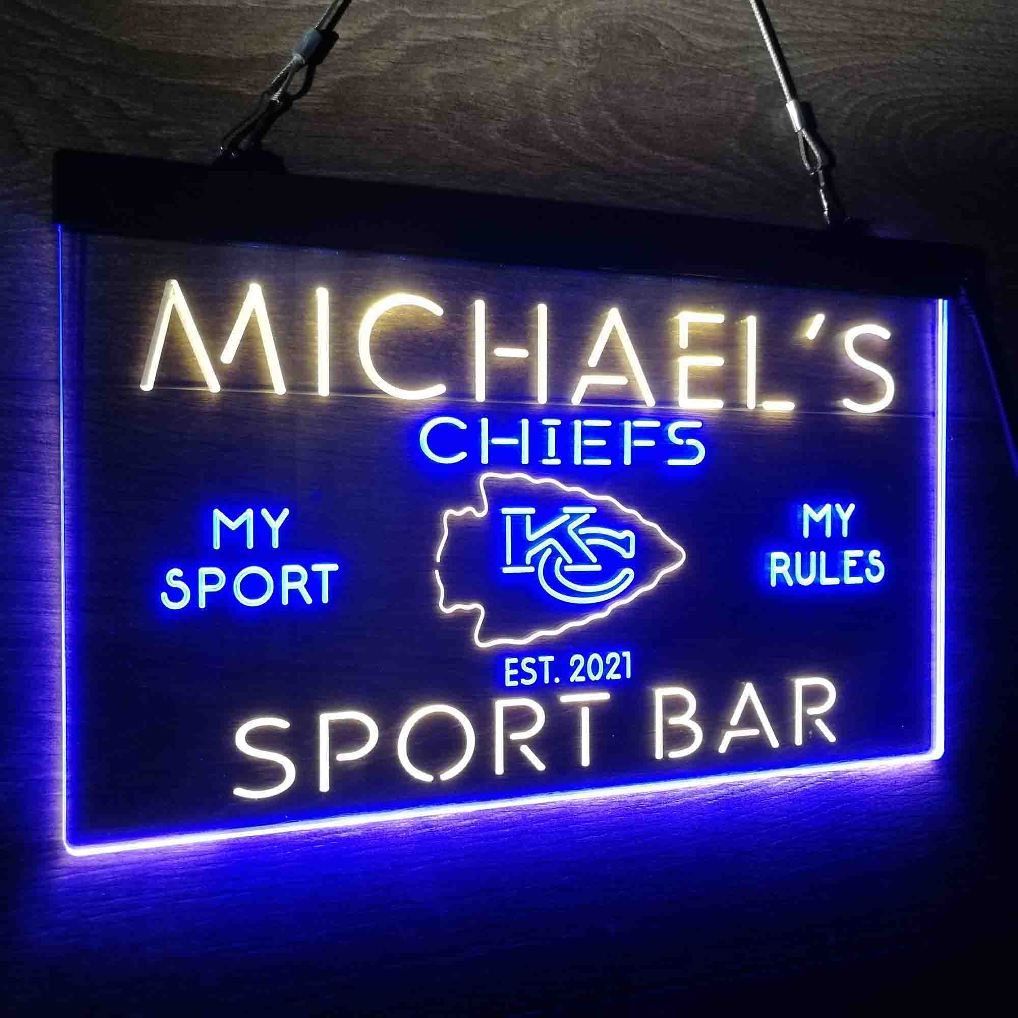 Personalized Kansas City Chiefs Neon-Like LED Sign - ProLedSign