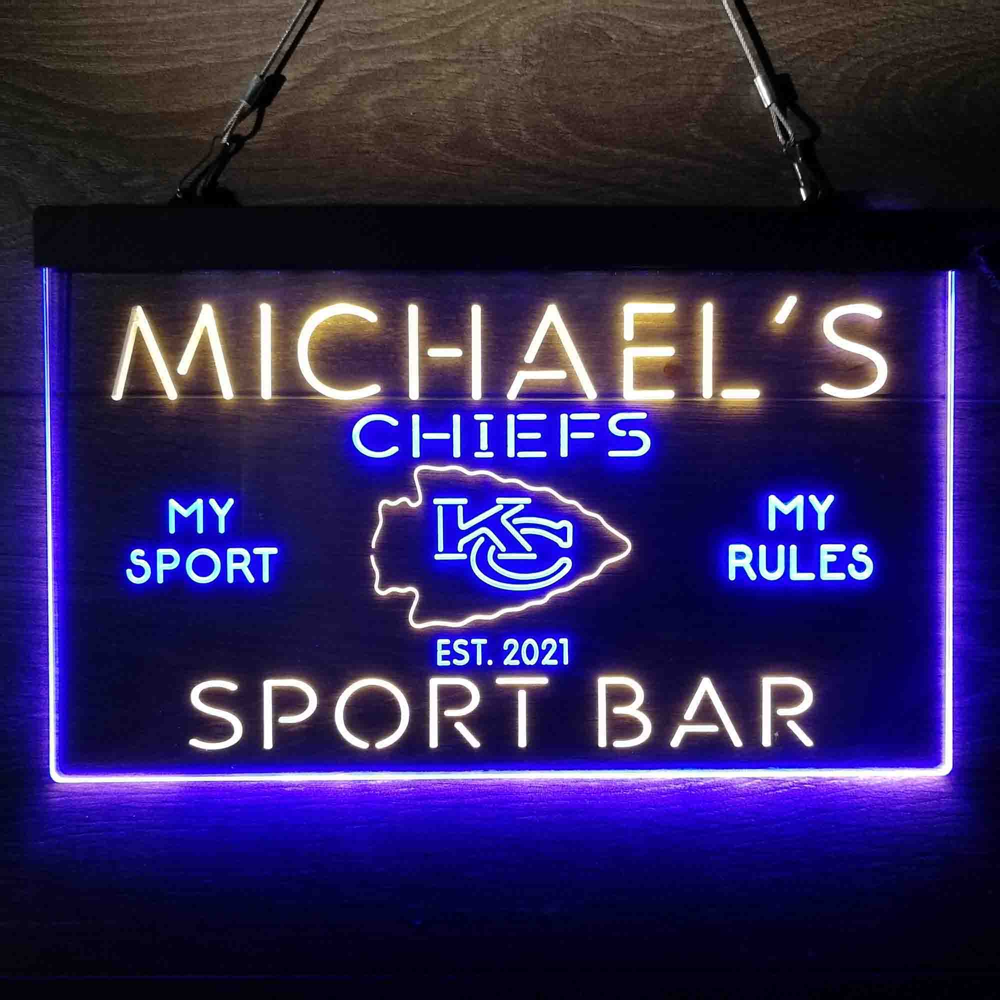 Personalized Kansas City Chiefs Neon-Like LED Sign - ProLedSign