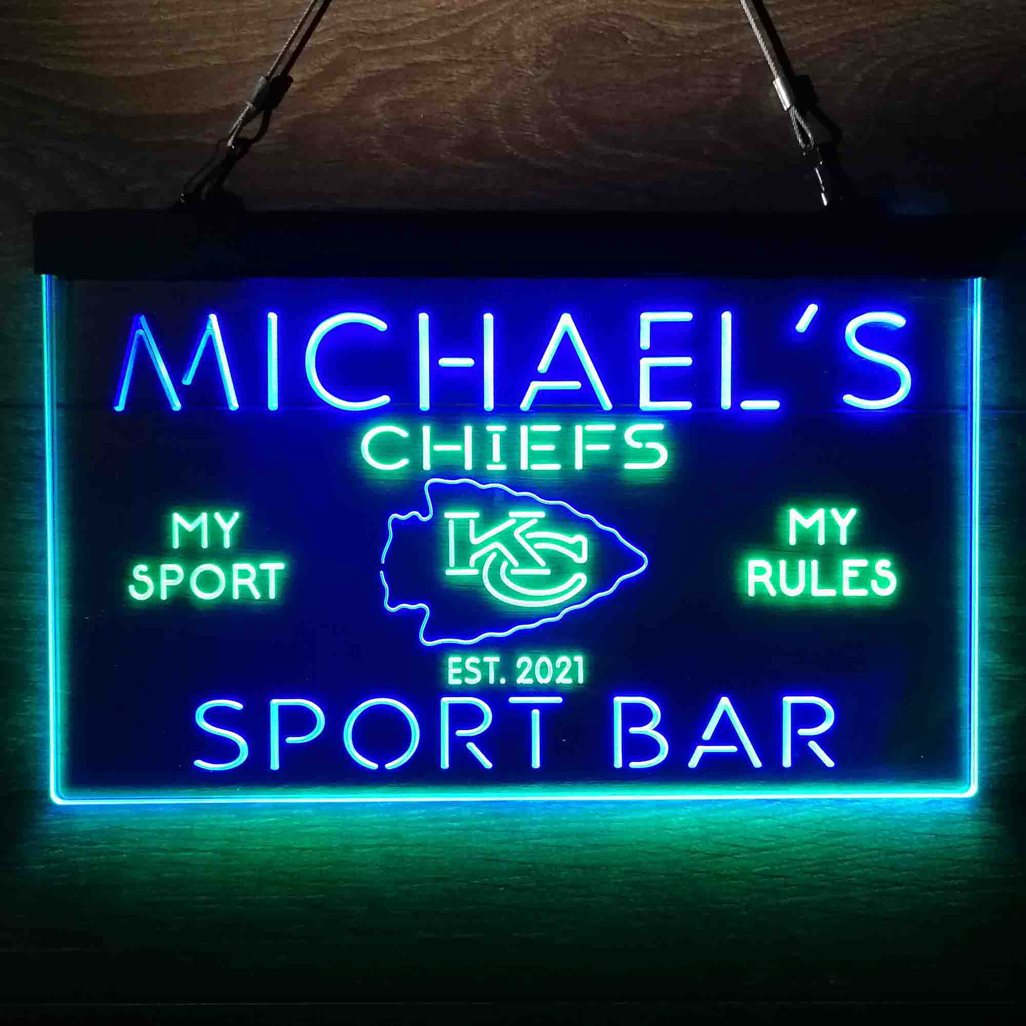 Personalized Kansas City Chiefs Neon-Like LED Sign - ProLedSign