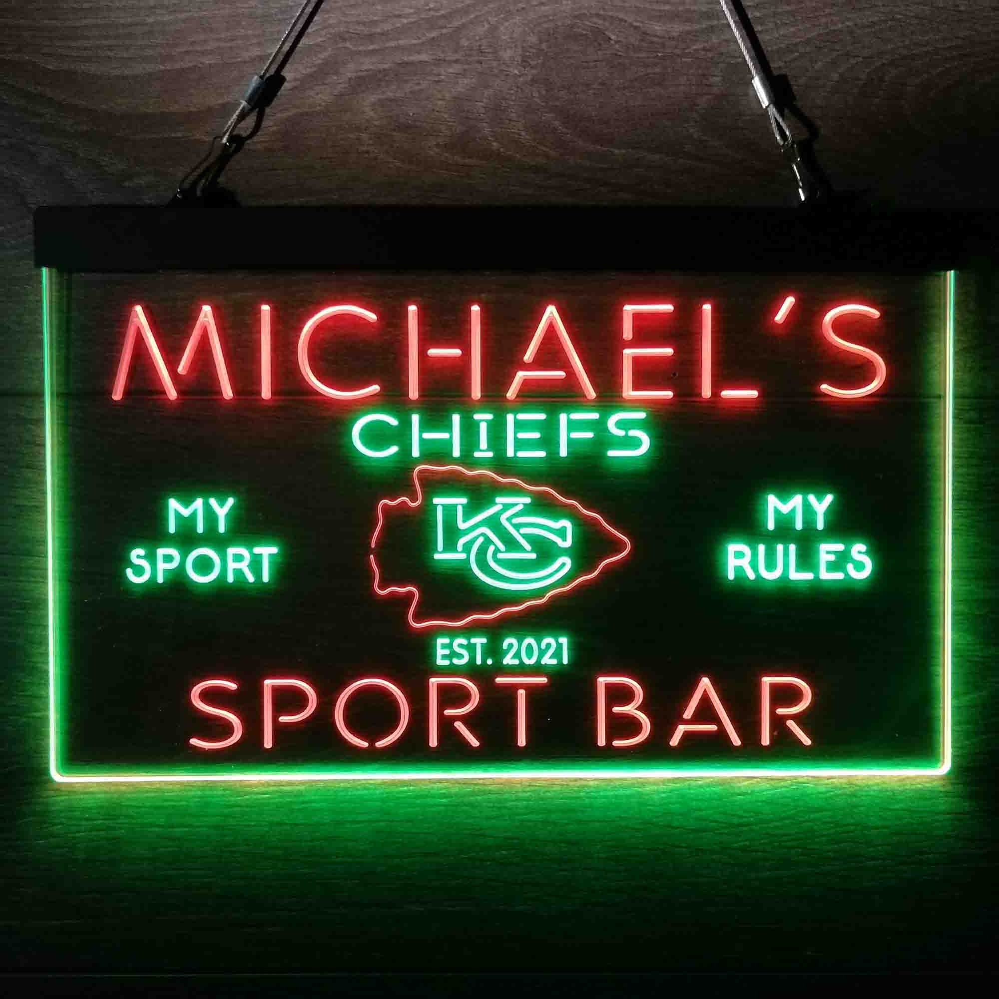 Personalized Kansas City Chiefs Neon-Like LED Sign - ProLedSign