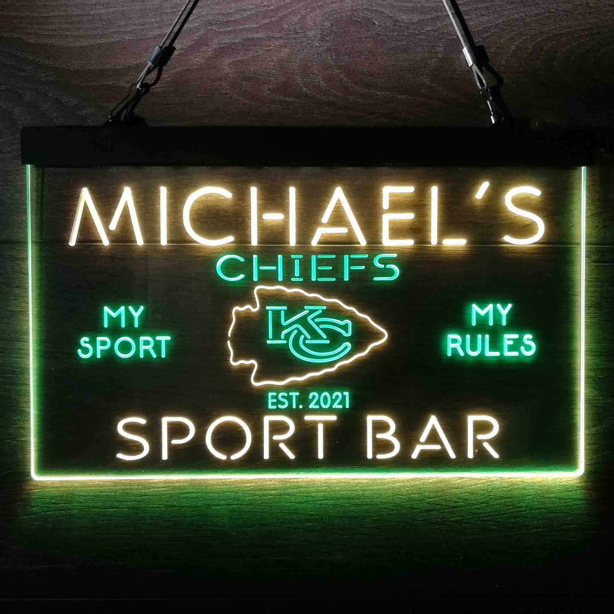 Personalized Kansas City Chiefs Neon-Like LED Sign - ProLedSign