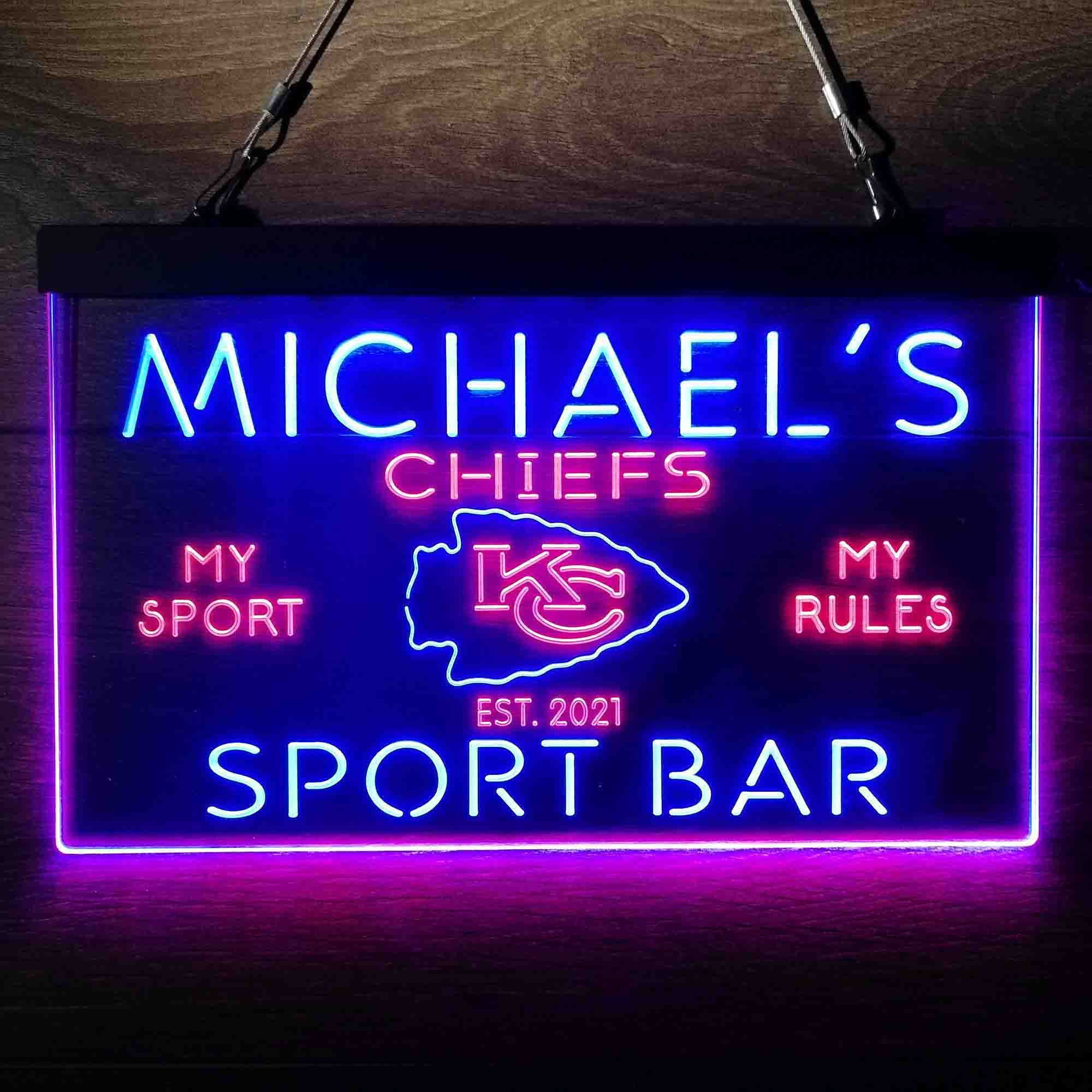 Personalized Kansas City Chiefs Neon-Like LED Sign - ProLedSign