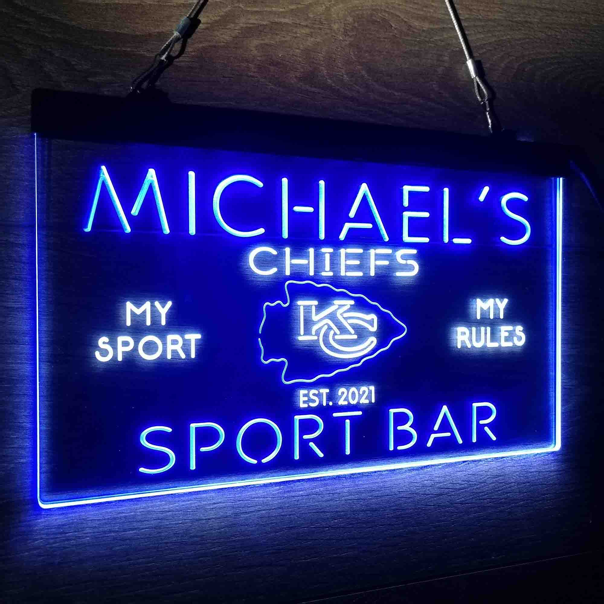 Personalized Kansas City Chiefs Neon-Like LED Sign - ProLedSign