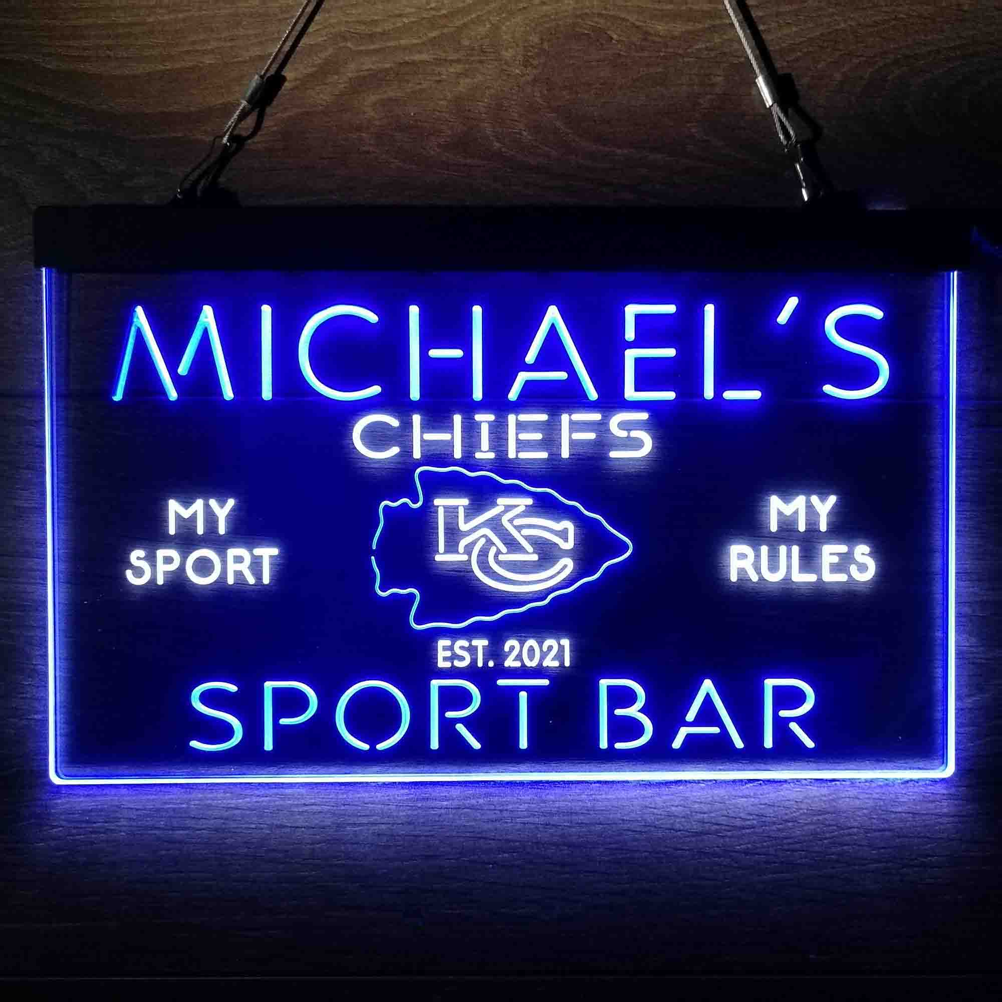 Personalized Kansas City Chiefs Neon-Like LED Sign - ProLedSign