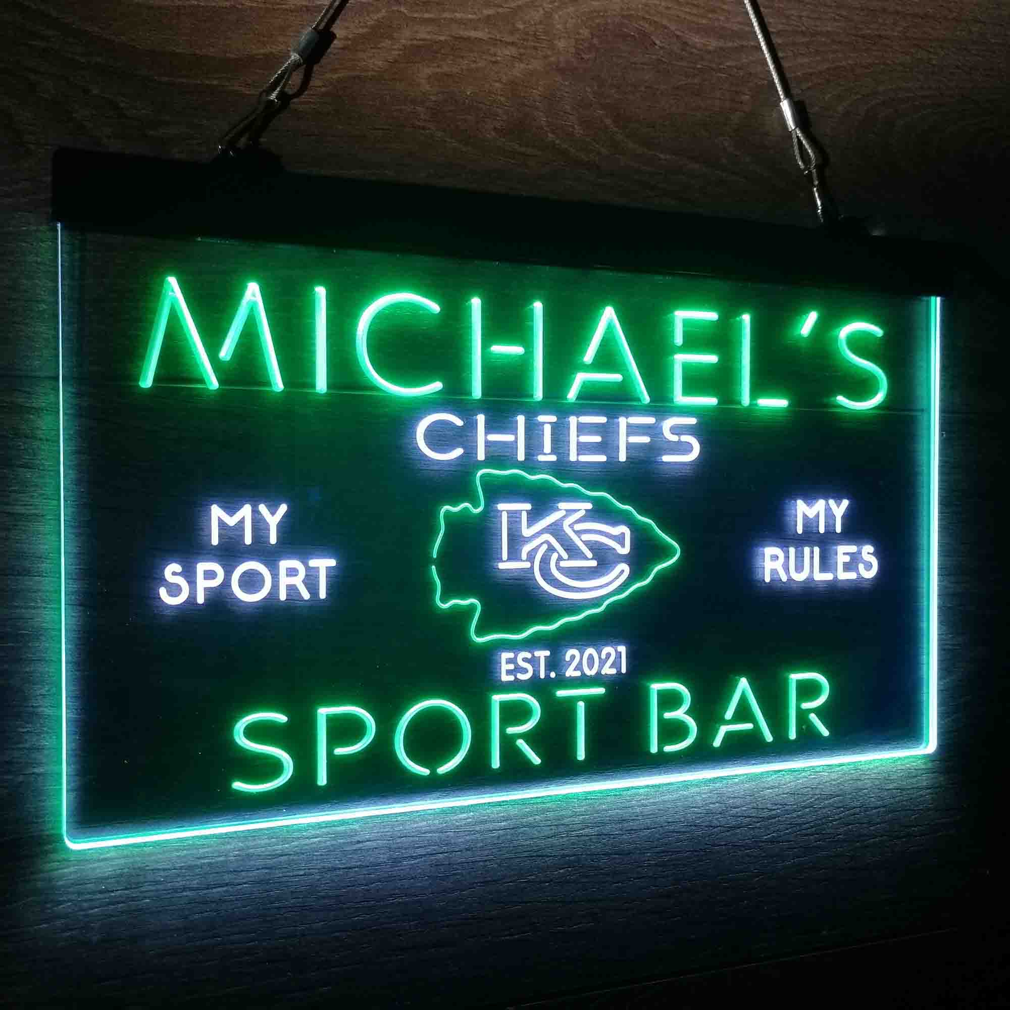 Personalized Kansas City Chiefs Neon-Like LED Sign - ProLedSign