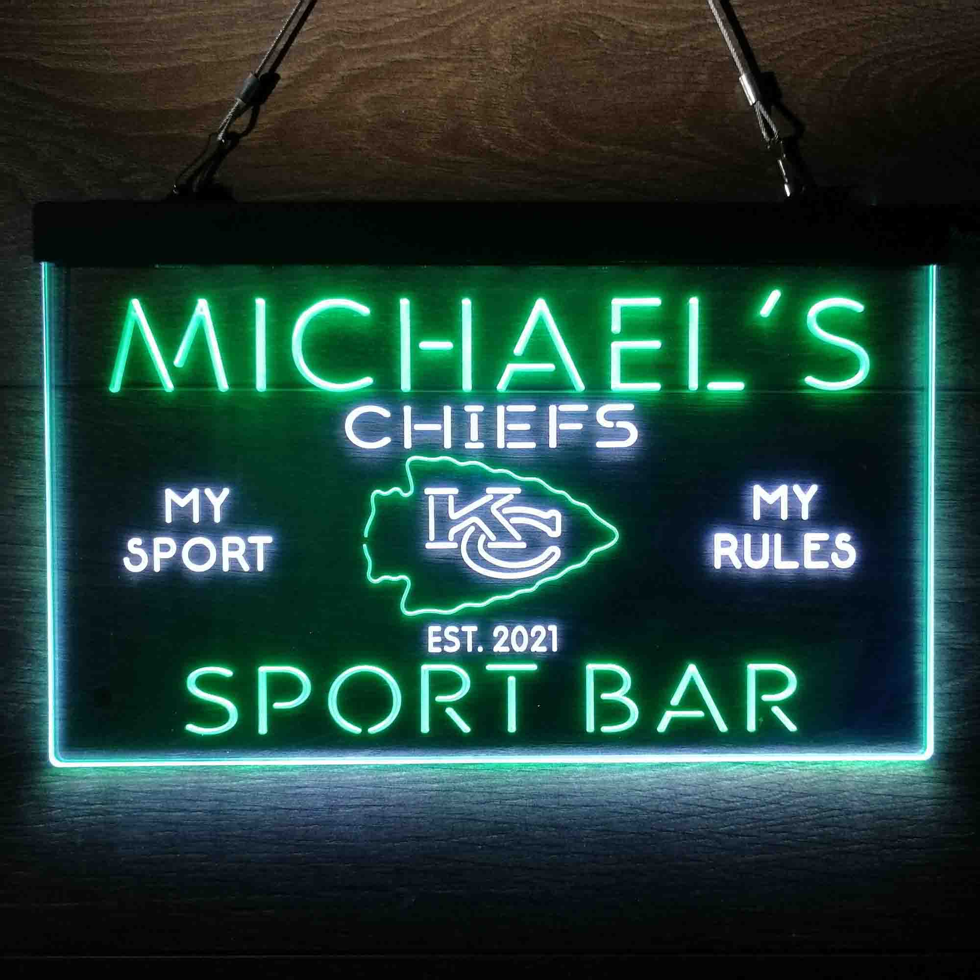 Personalized Kansas City Chiefs Neon-Like LED Sign - ProLedSign