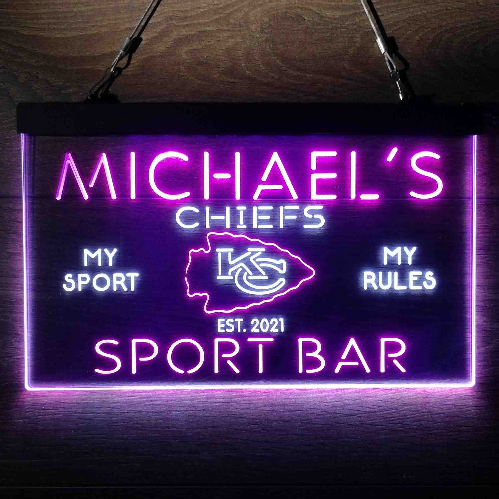 Personalized Kansas City Chiefs Neon-Like LED Sign - ProLedSign